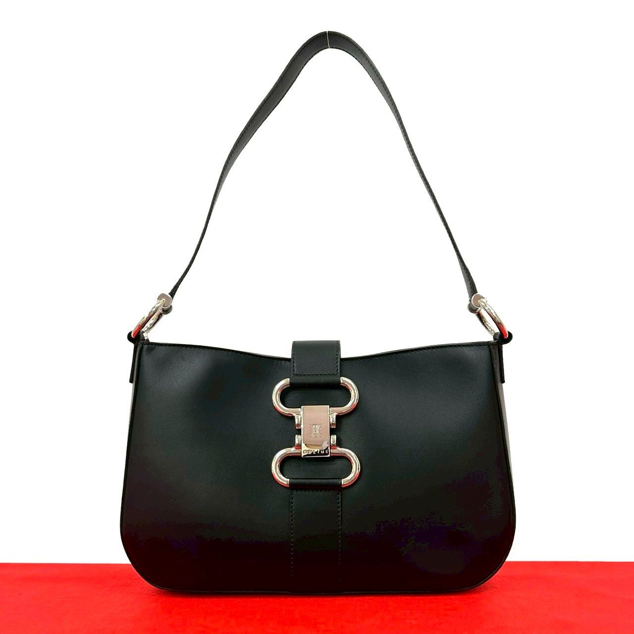 極 美品 CELINE セリーヌ ヴィンテージ トリオンフ ロゴ 金具 極 美品 CELINE セリーヌ ヴィンテージ トリオンフ ロゴ 金具