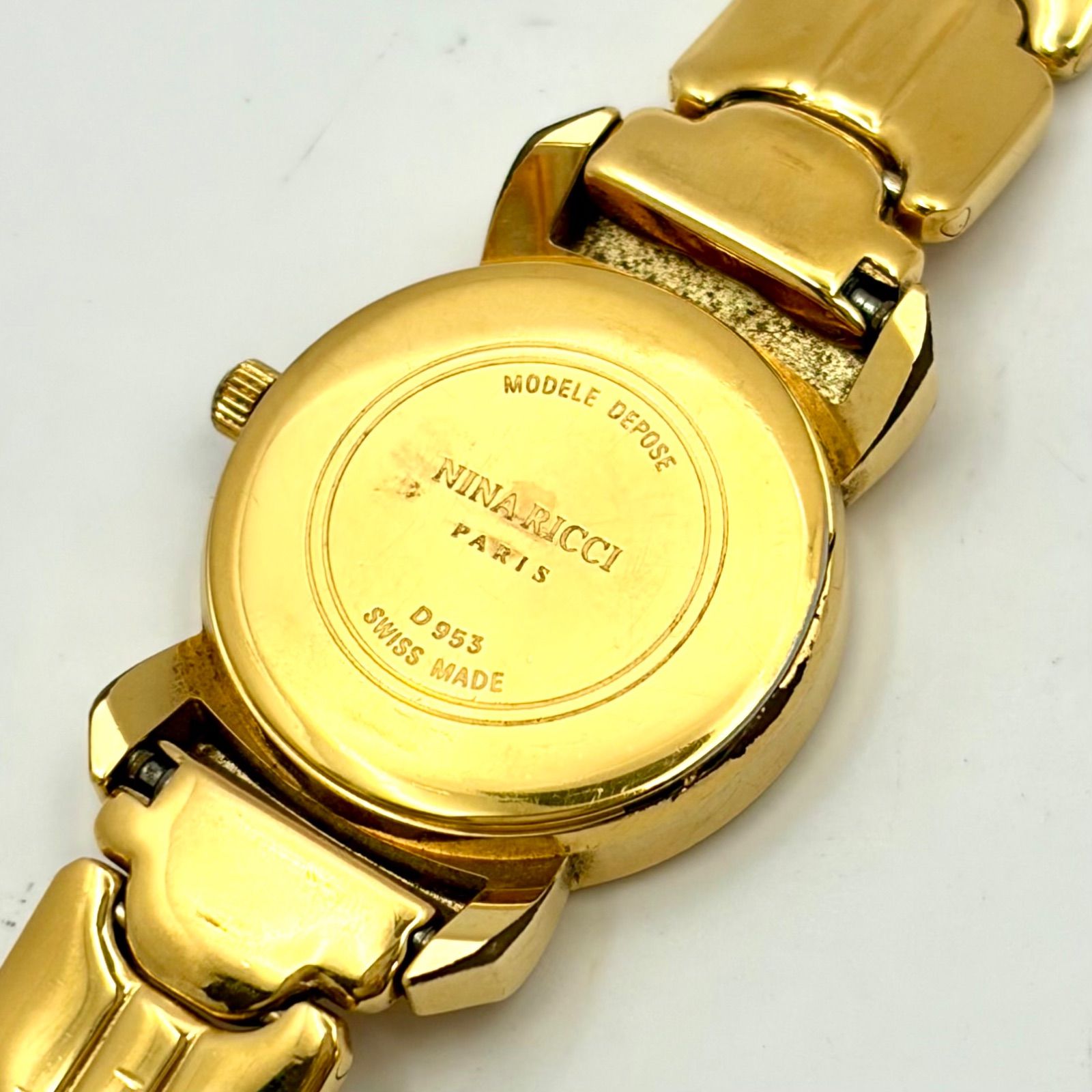新品電池】NINA RICCI ニナリッチ レディース 腕時計 リボン ゴールド 