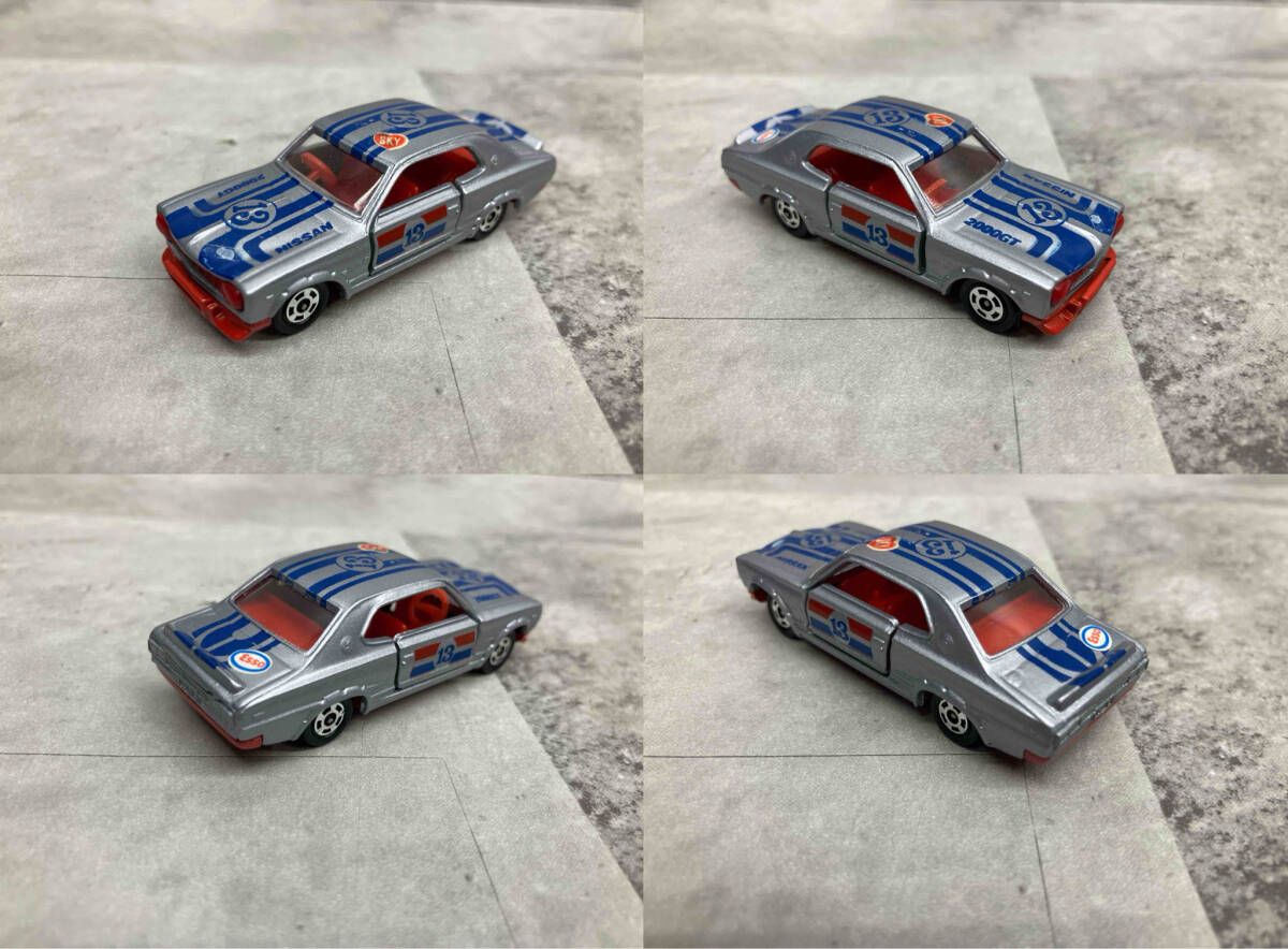 トミカNo.21 ニッサン スカイライン HT 2000GT-R レーシング 銀×青4本