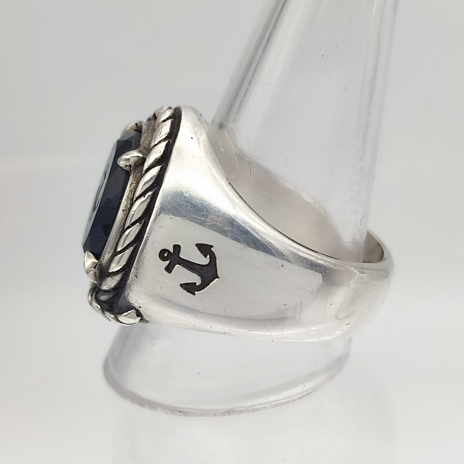 美品】MARS FOR SEILIN オニキスデザインリング アンカー 碇 SILVER 