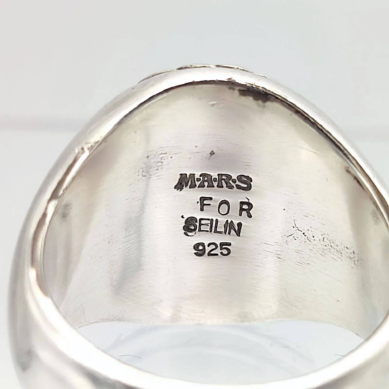 美品】MARS FOR SEILIN オニキスデザインリング アンカー 碇 SILVER 
