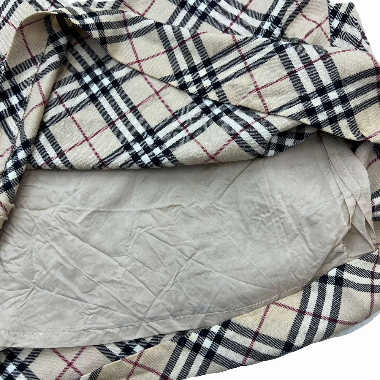 バーバリー チェックワンピース 上品 細見え ノバチェック ミモレ丈