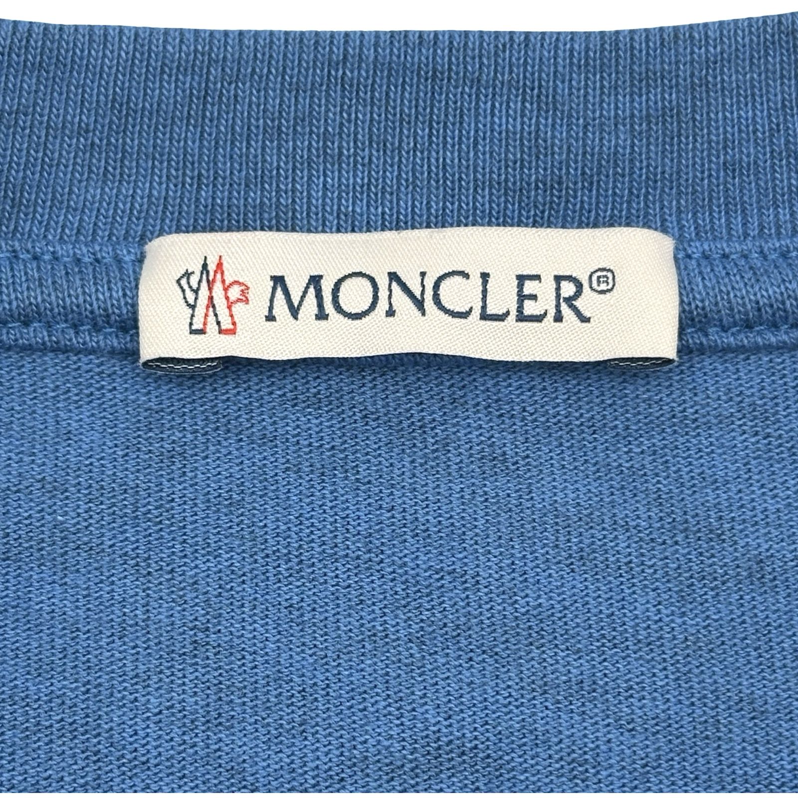 モンクレール MONCLER ×JW ANDERSON ロゴワッペン半袖Tシャツ ブルー 