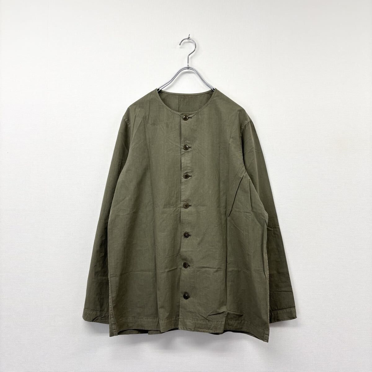 CASEY CASEY ケーシーケーシー PAPER COLLARLESS SHIRT ペーパー