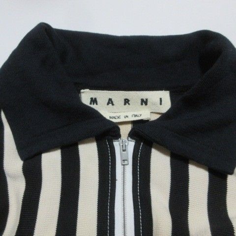 マルニ MARNI バイカラー ニットポロ marni カシミヤ100% 切り替え 