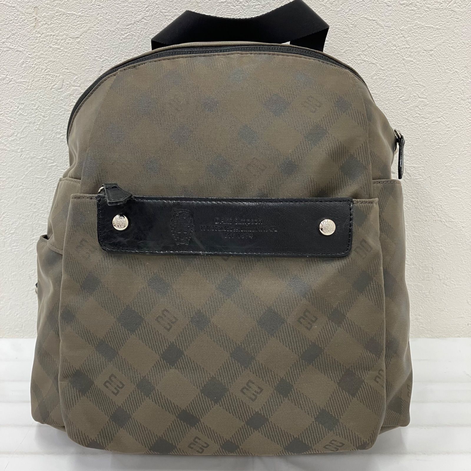 816 Daks ダックス リュックサック バックパック カーキ 総柄 チェック 
