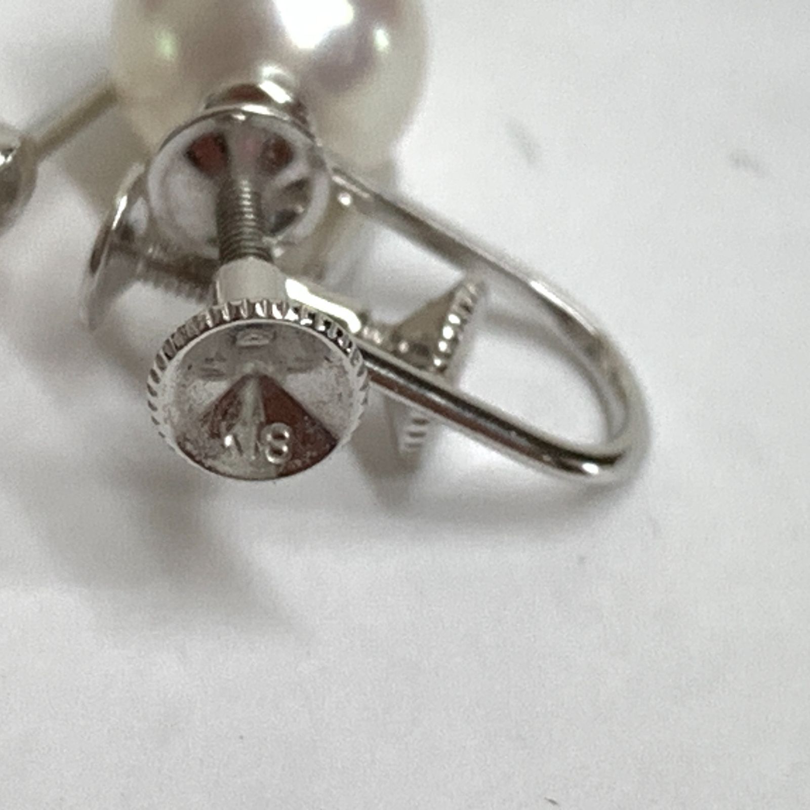 f001 L MIKIMOTO ミキモト アクセサリー パールイヤリング K18刻印 18 