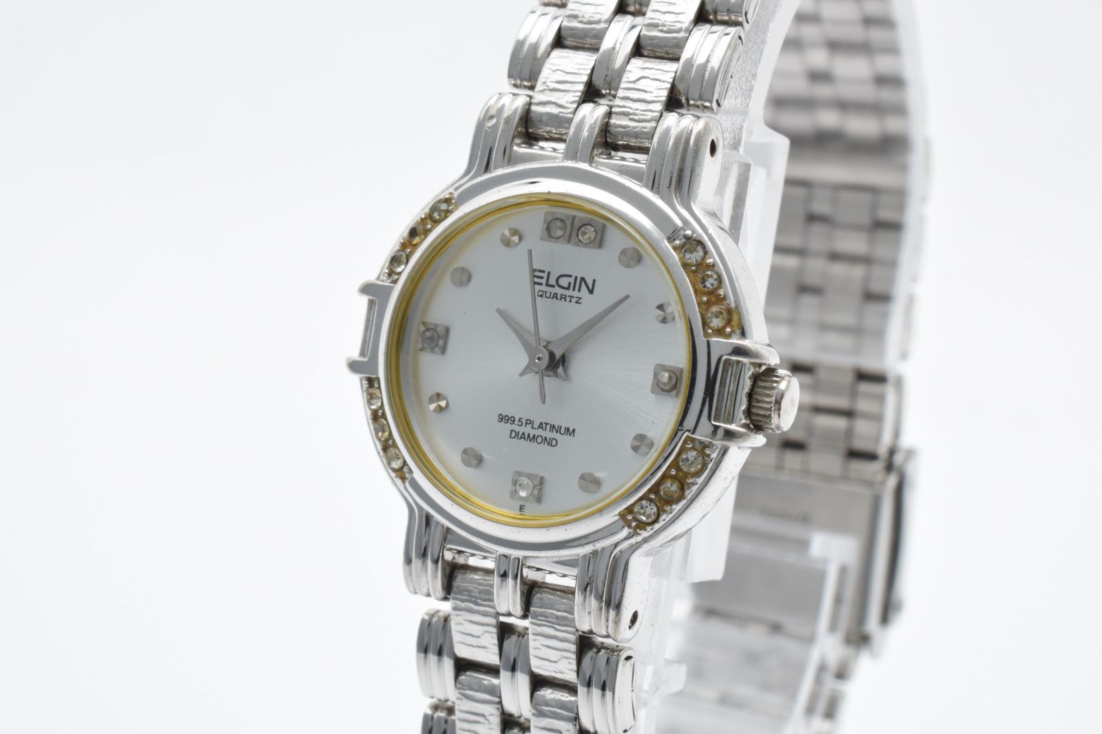 エルジン ELGIN 腕時計 FK-1058-E プラチナ 999.5 PLATINUM ダイヤ 1P 