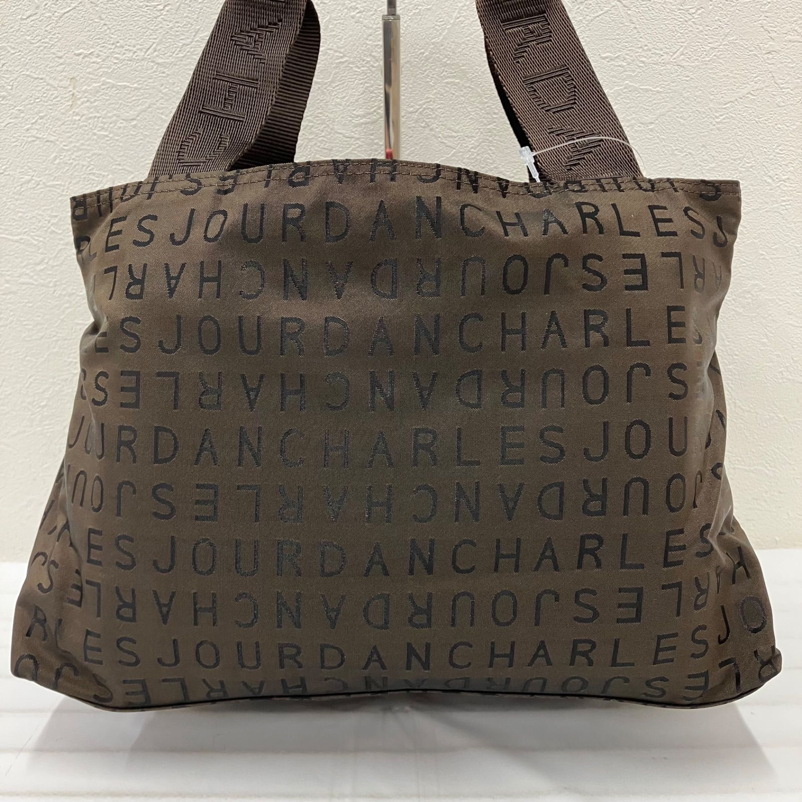 817 CHARLES JOURDAN シャルルジョルダン ハンドバッグ 収納多数 ロゴ 