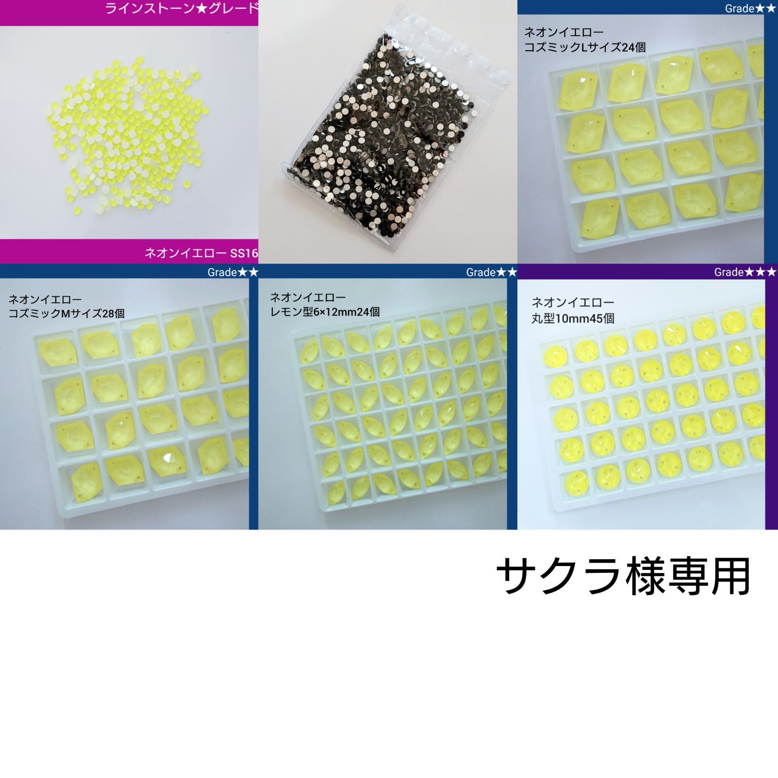 サクラ様専用○ガラスビジュー＆ラインストーン 新体操の衣装に
