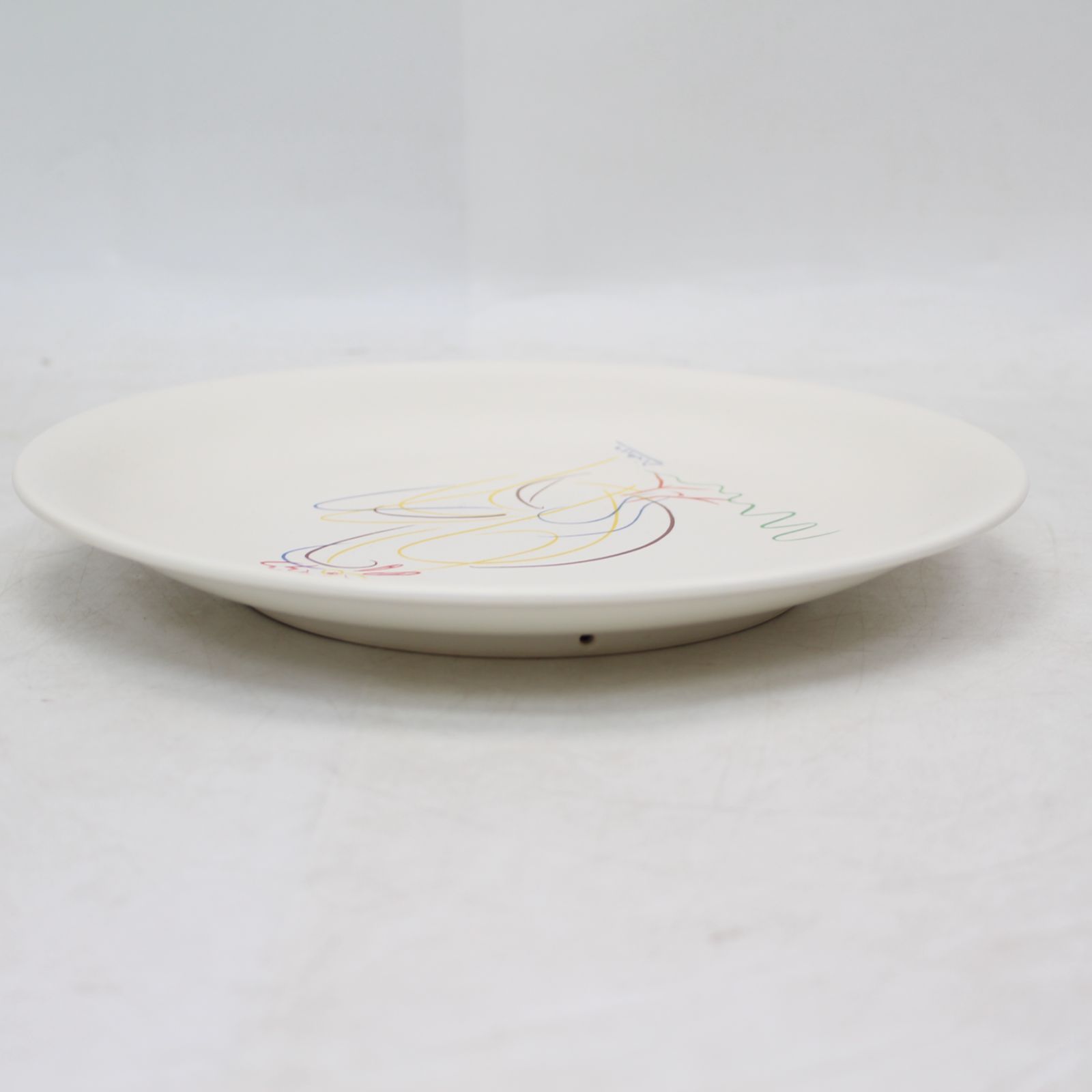 812)ピカソ 絵皿 鶏デザイン 陶器製プレート 飾り皿 直径約24cm 箱付き