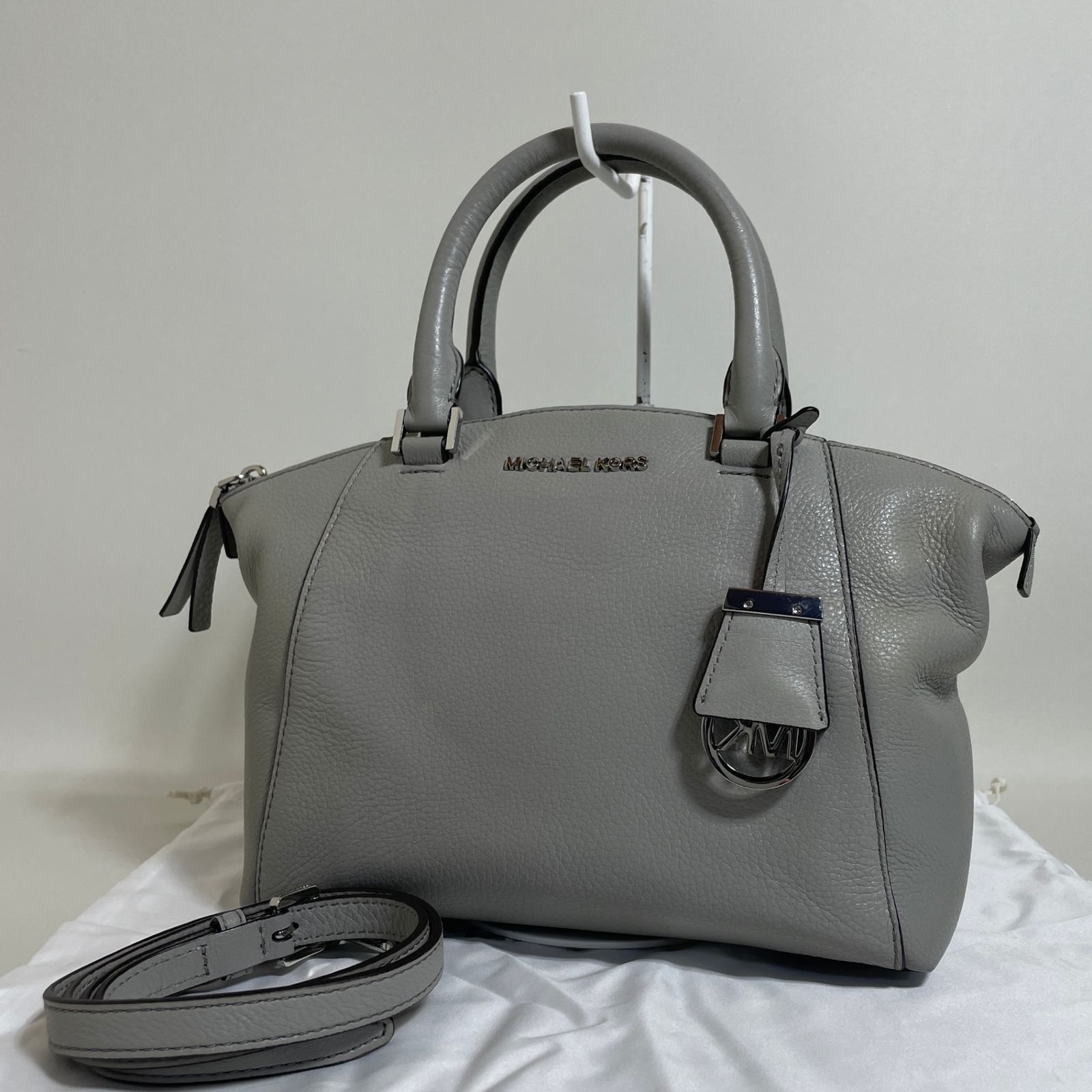 2603-246｜美品｜マイケルコース 2WAYハンドバッグ レザー グレー 