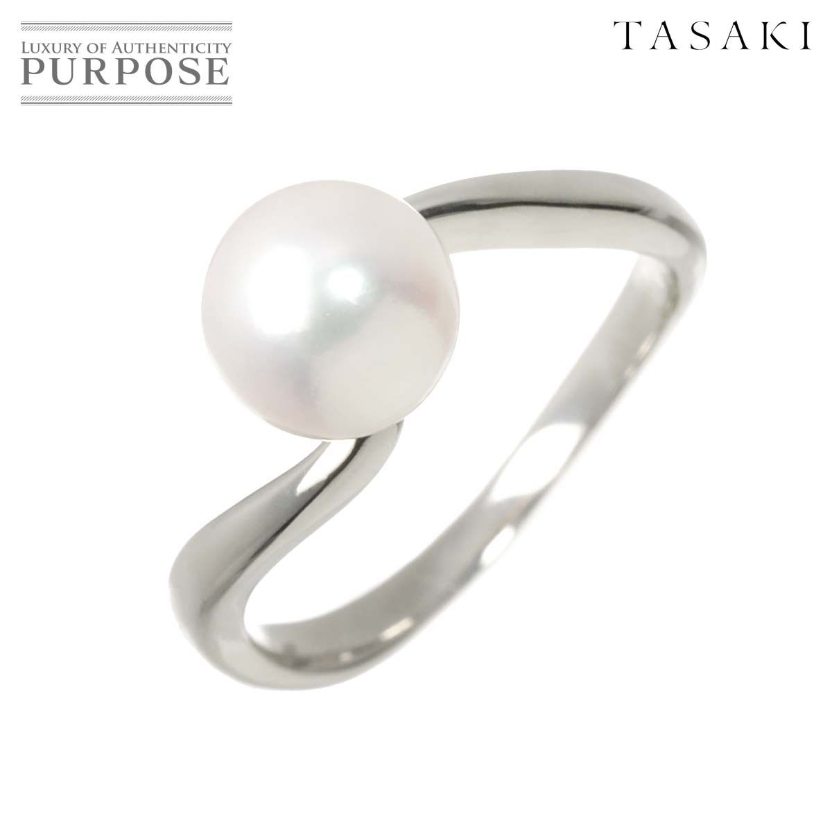 タサキ TASAKI 12.5号 リング アコヤ真珠 7.5mm Pt プラチナ タサキ TASAKI 12.5号 リング アコヤ真珠 7.5mm Pt プラチナ