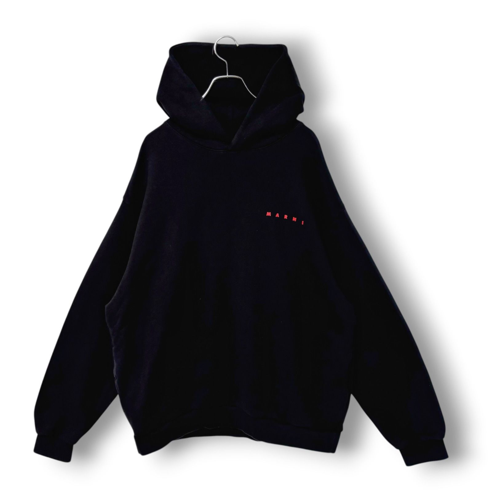 メンズ 美品 MARNI マルニ パーカー フーディ フラワーバックプリント
