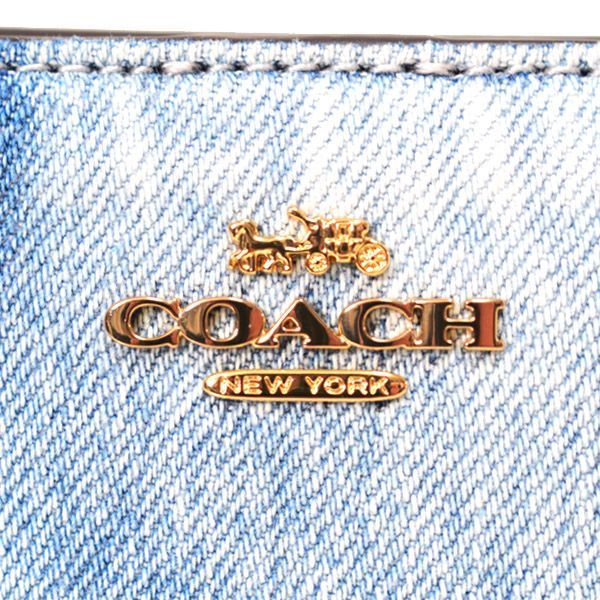 コーチ 財布 COACH デニム さくらんぼ レザー ロゴ チャーム