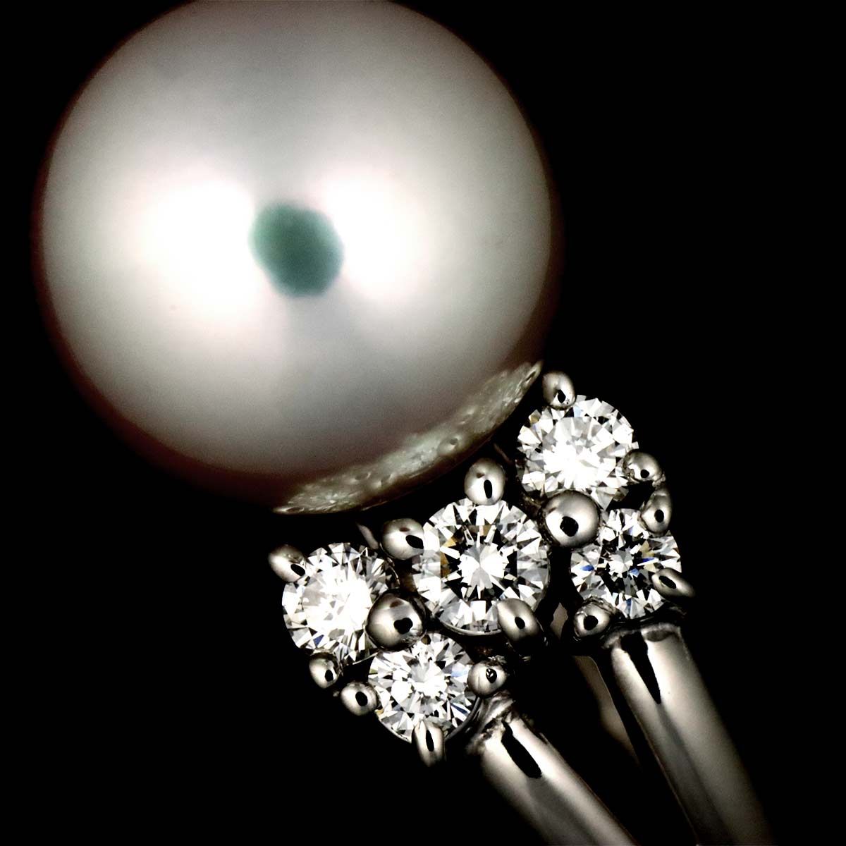 タサキ TASAKI 11.5号 リング アコヤ真珠 9.2mm ダイヤ 0.34ct タサキ TASAKI 11.5号 リング アコヤ真珠 9.2mm ダイヤ 0.34ct