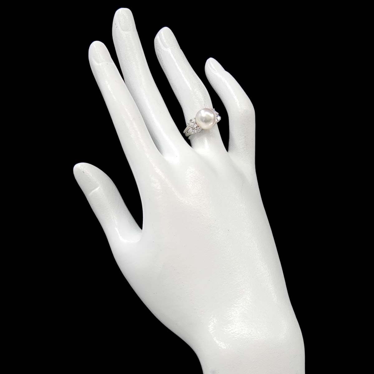 タサキ TASAKI 11.5号 リング アコヤ真珠 9.2mm ダイヤ 0.34ct タサキ TASAKI 11.5号 リング アコヤ真珠 9.2mm ダイヤ 0.34ct