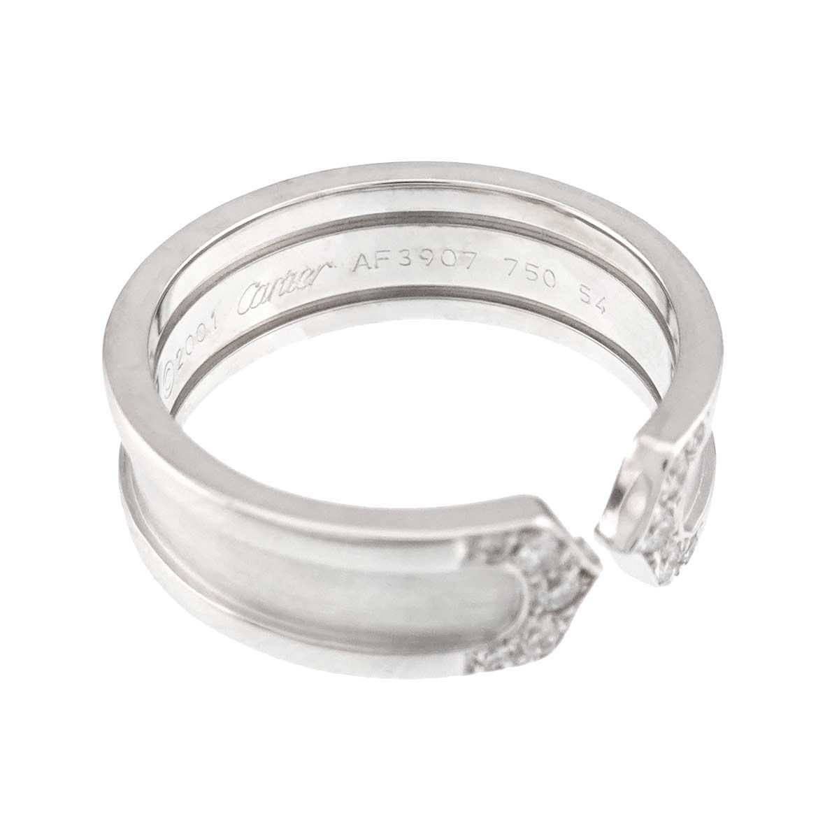 カルティエ Cartier C2 スモール SM #54 リング ダイヤ K18 WG
