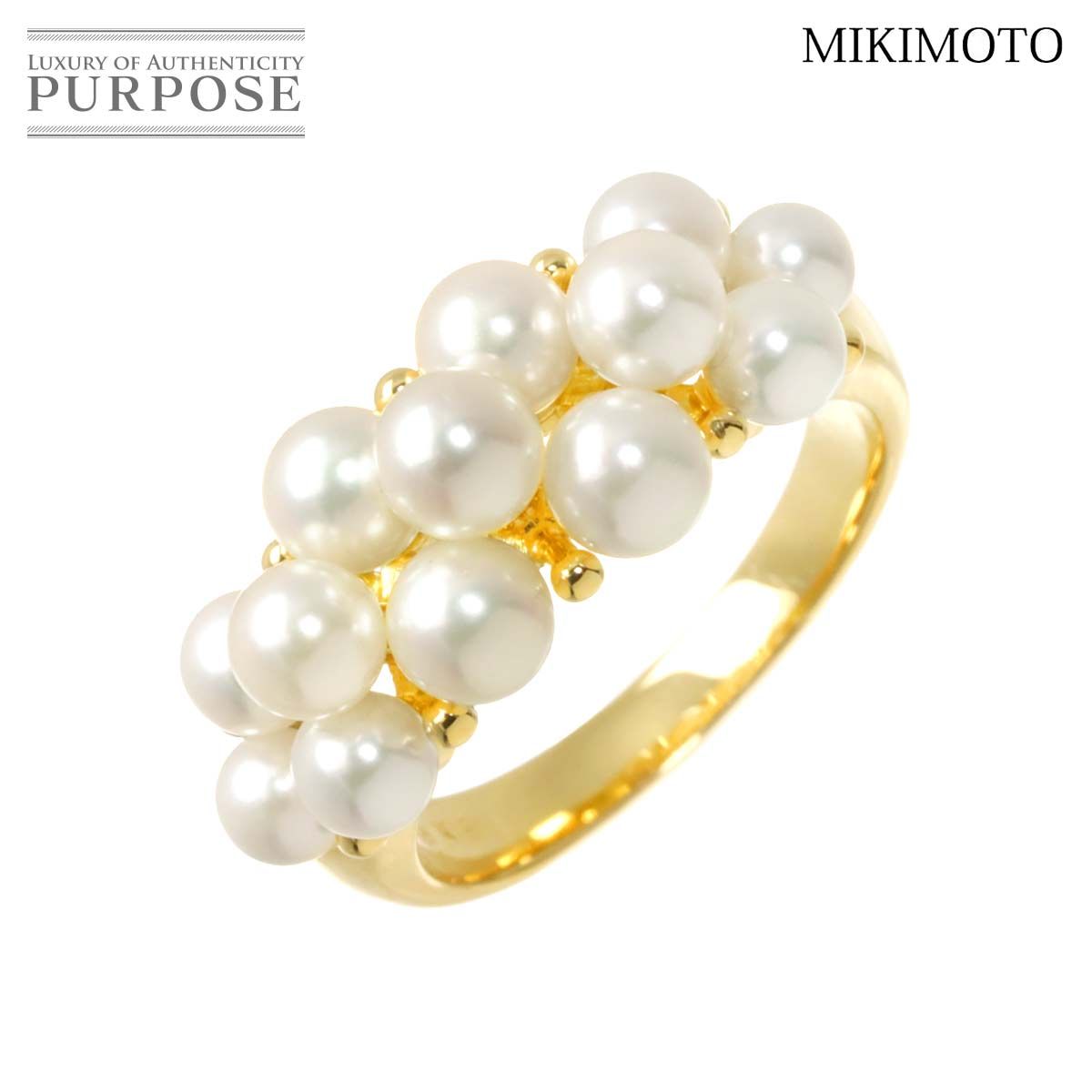 ミキモト MIKIMOTO パール 9号 リング 指輪 箱付 刻印あり 18金 K18 