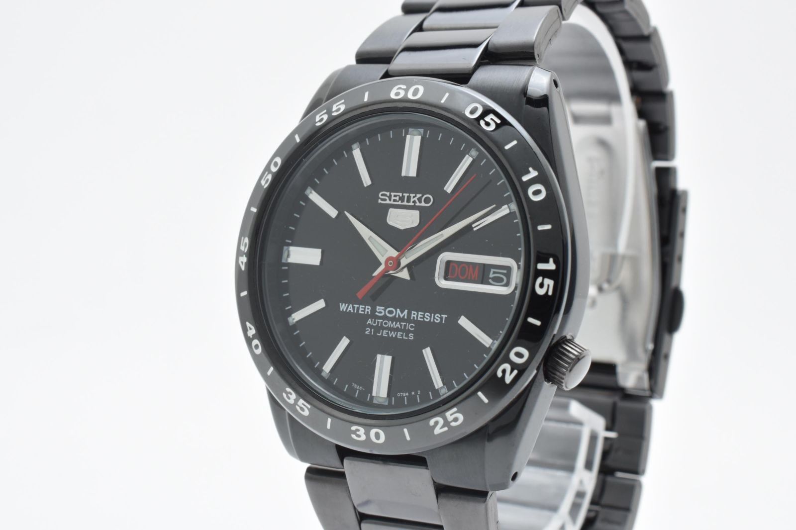 【ヨシ】SEIKO 5 7S26-02T0 自動巻き 50m防水 セイコー SEIKO 5 腕時計 7S26-02T0 オートマチック 21石 ブラック
