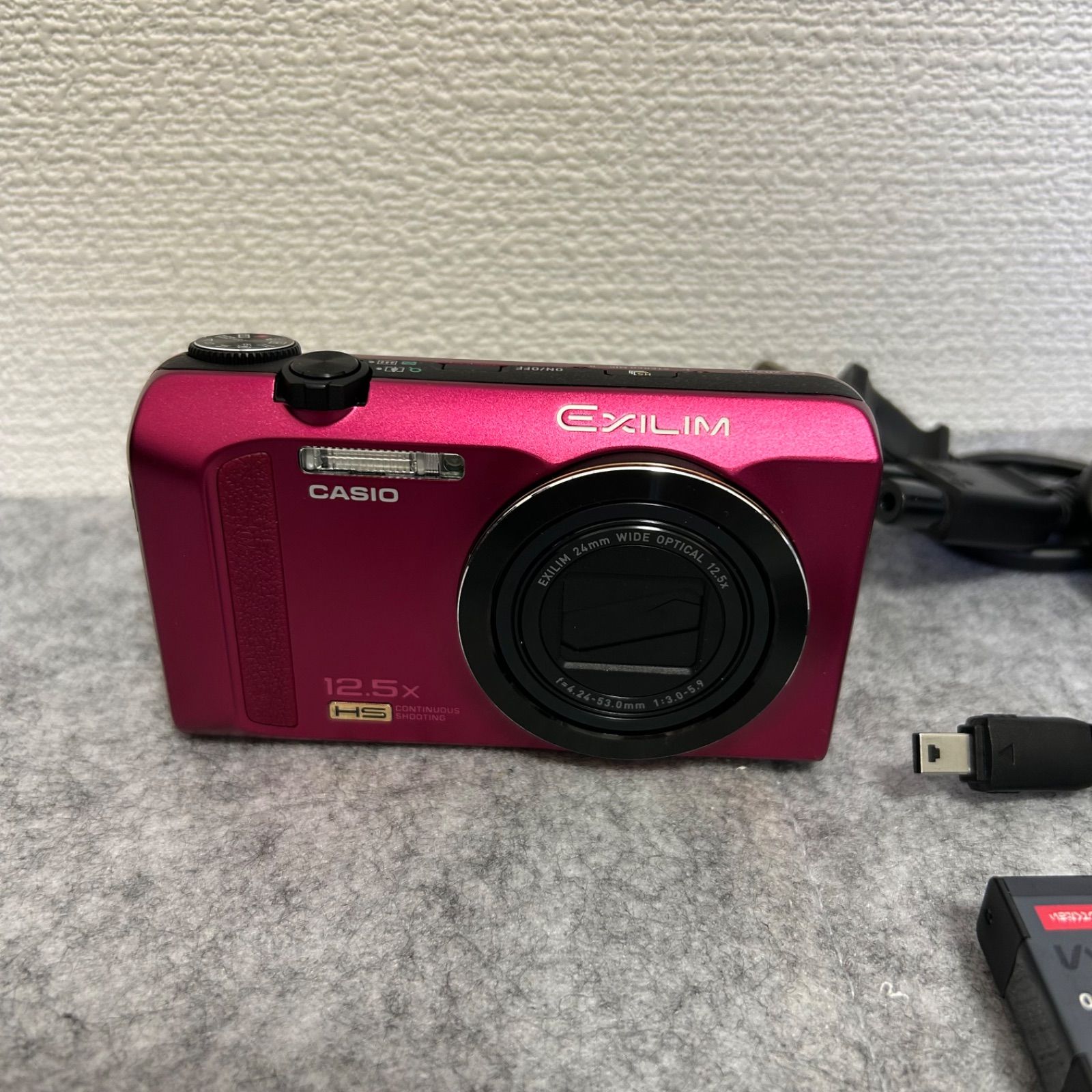 CASIO EXILIM EX-ZR200 ワインレッド デジカメ コンデジ デジタル 