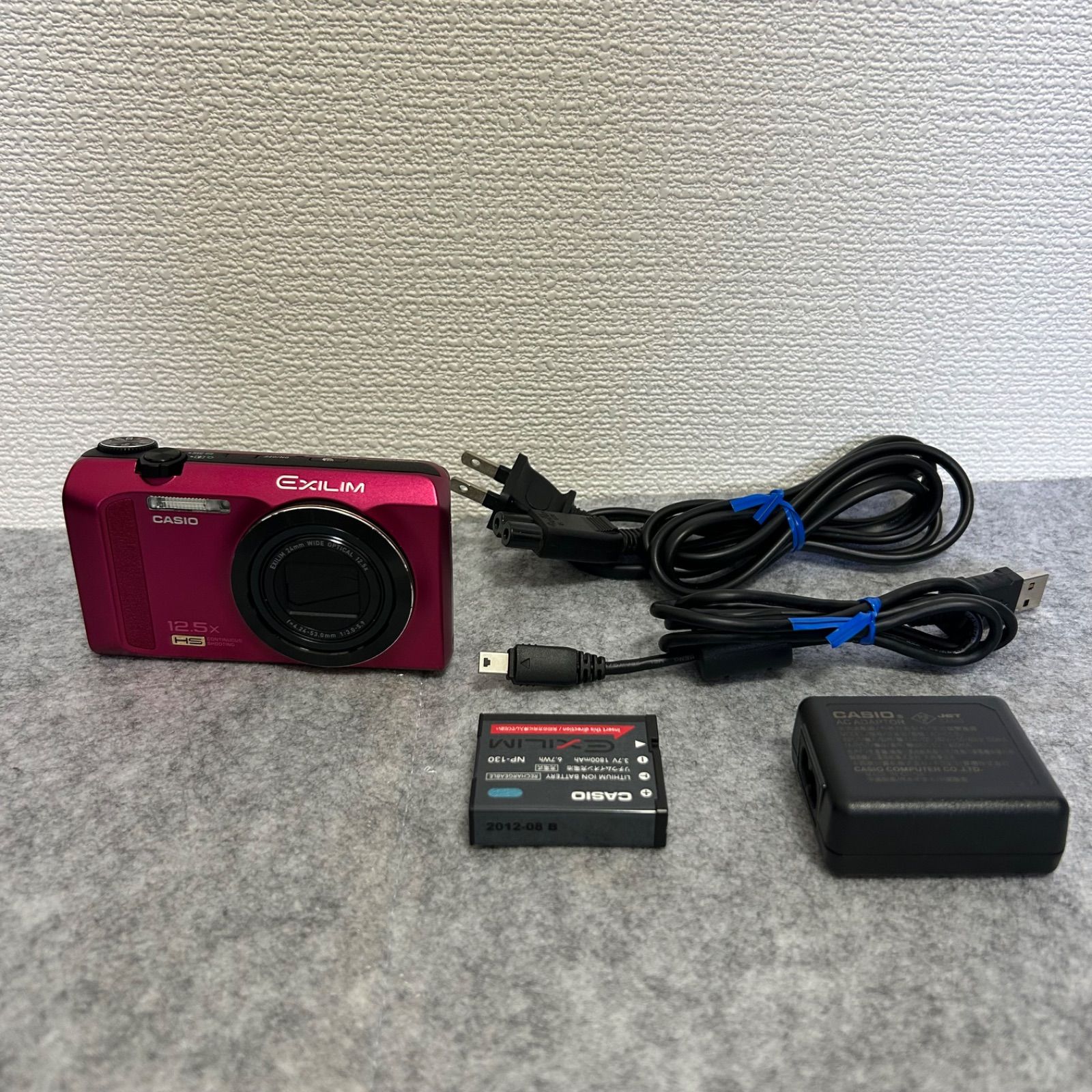 CASIO EXILIM EX-ZR200 ワインレッド デジカメ コンデジ デジタル 