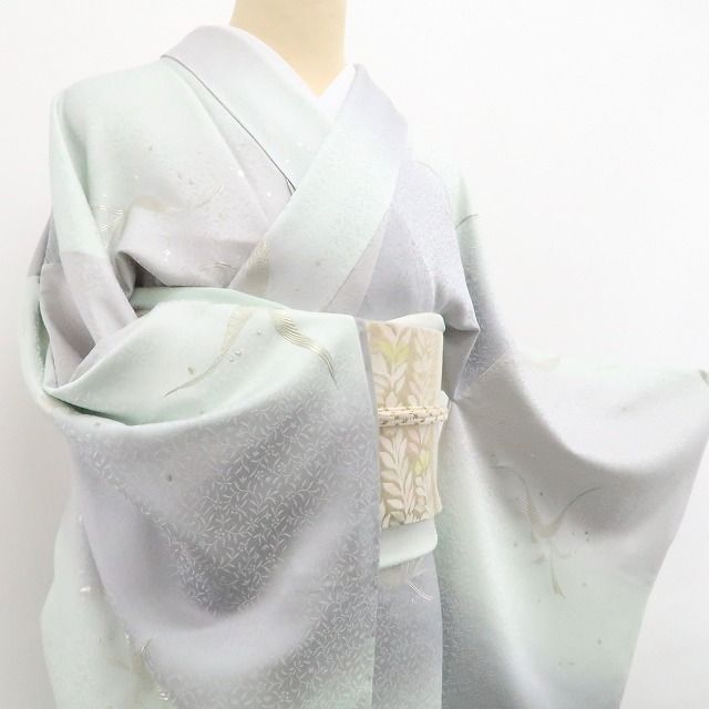 tomihisa 新品 金彩友禅 和田光正 落款 着物 正絹 仕付け糸付“やわらか