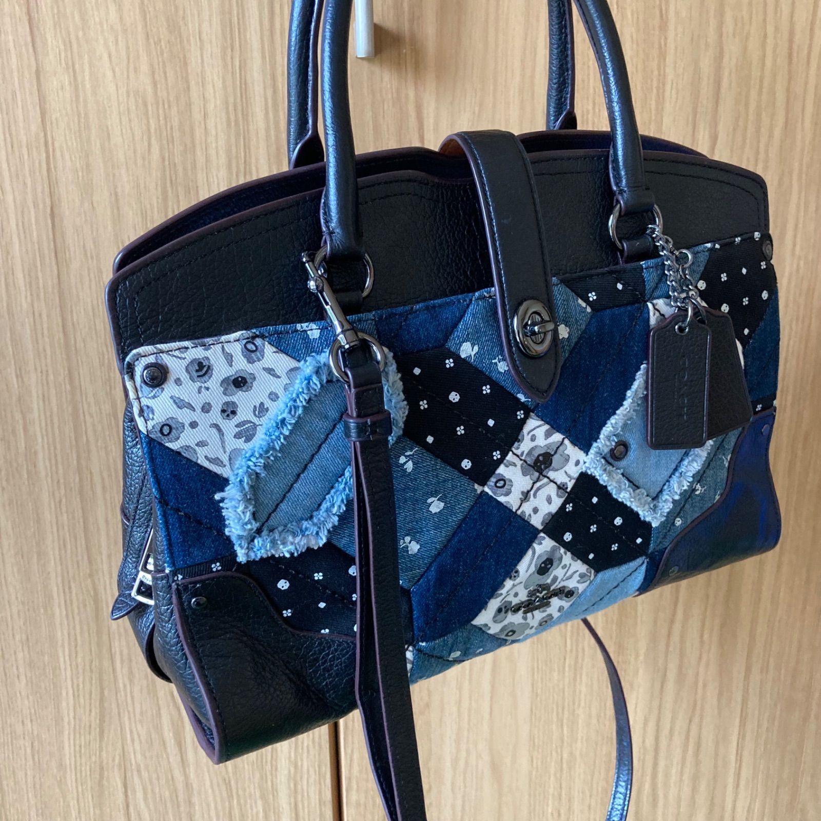 コーチ COACH パッチワーク レザー ショルダーバッグ サッチェル30 