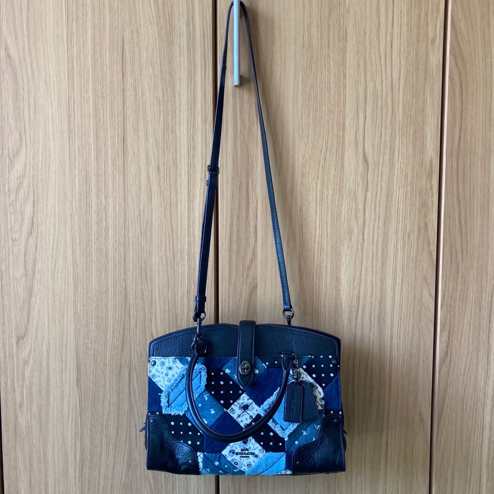 コーチ COACH パッチワーク レザー ショルダーバッグ サッチェル30 