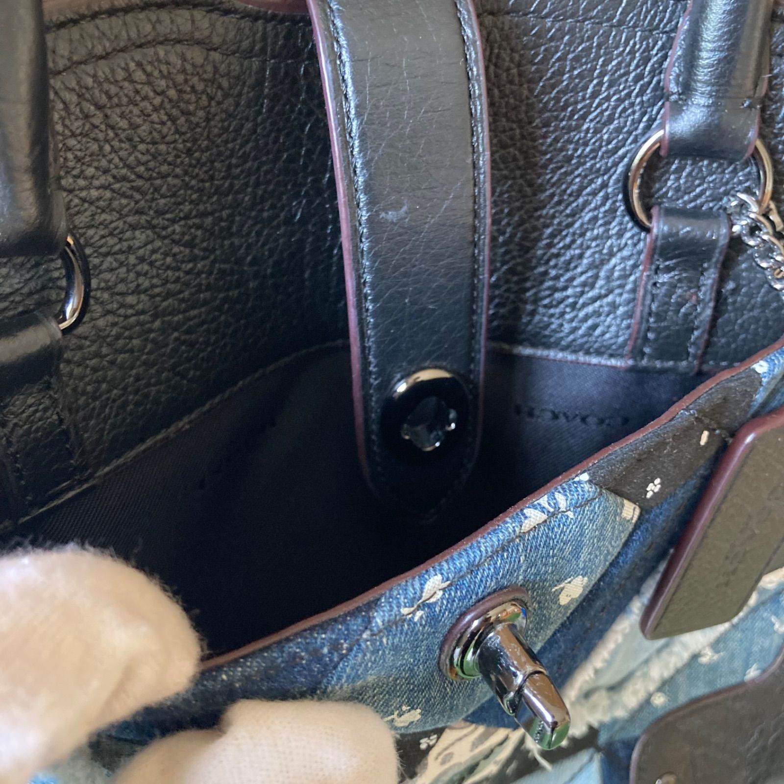コーチ COACH パッチワーク レザー ショルダーバッグ サッチェル30 