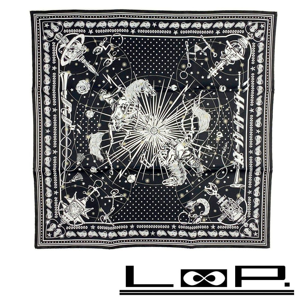 エルメス □中古□ カレ55 コーラス ステラルム スカーフ バンダナ