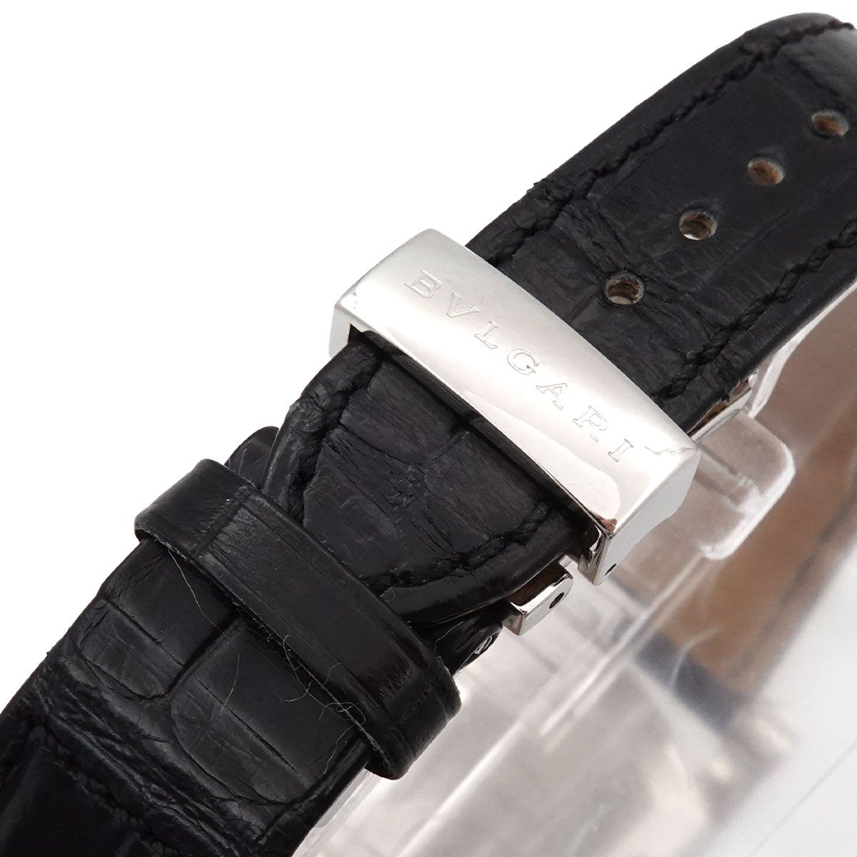  ブルガリ BVLGARI アショーマ AA44S メンズ 腕時計 デイト ネイビー オートマ 自動巻き ウォッチ Assioma 90318685 スウェット 自動巻き時計 腕時計(アナログ)