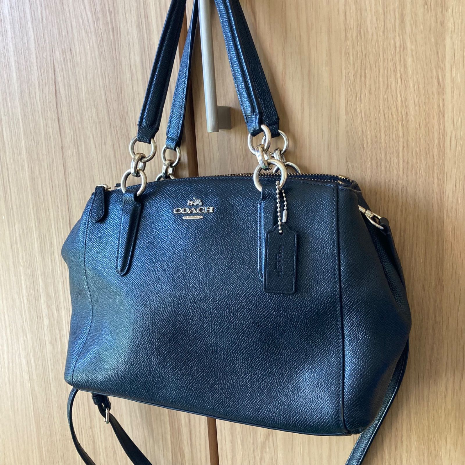 コーチ COACH ブラック レザー ショルダーバッグ 2way 送料込 - メルカリ