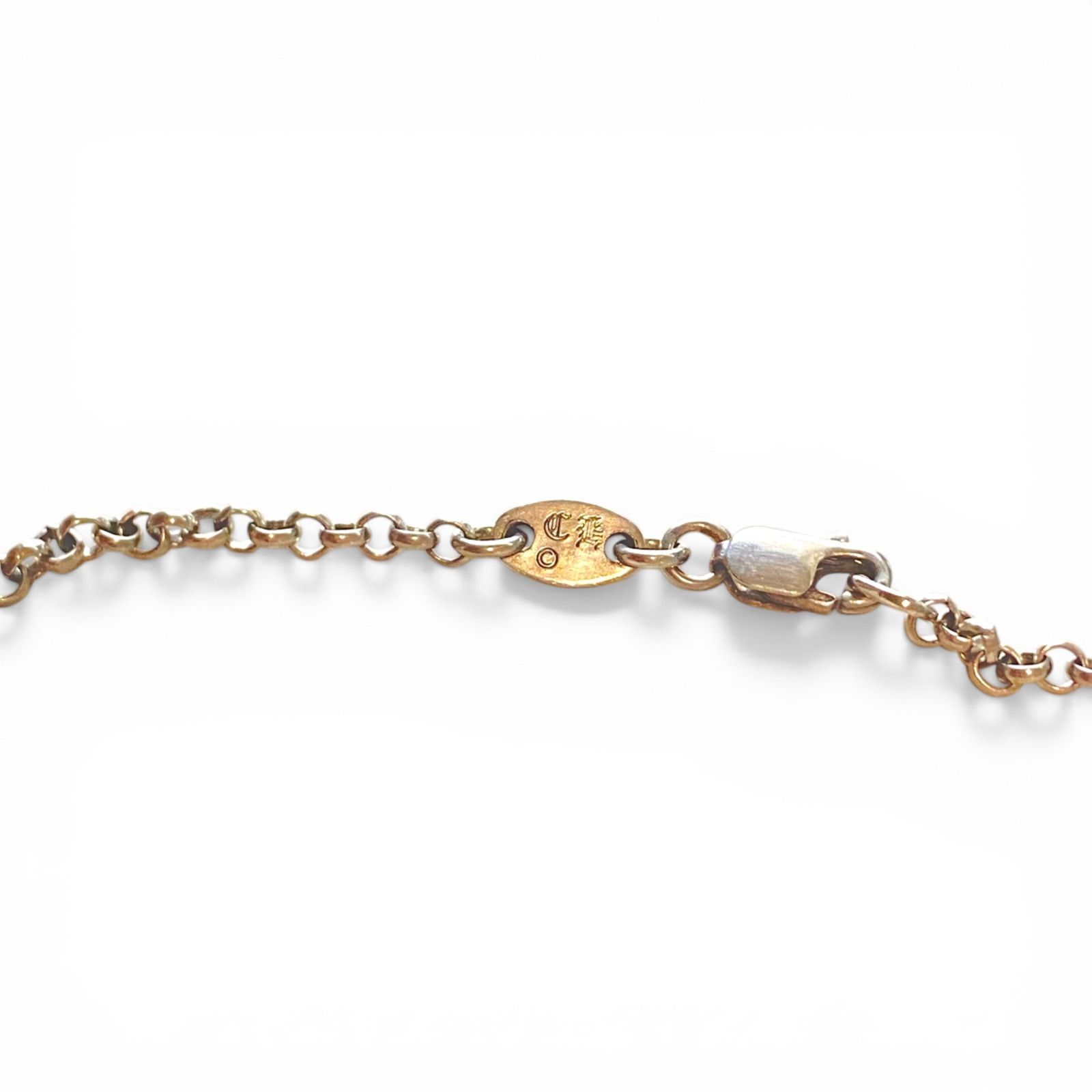 美品 CHROME HEARTS クロムハーツ シルバーネックレス ロールチェーン 