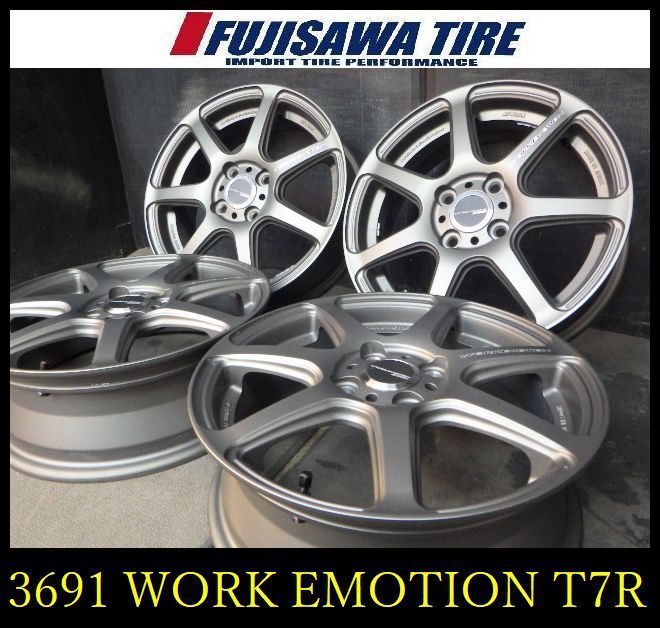3691】A送料無料△WORK EMOTION T7R△15x5.0J 4穴 100 +45△4本 