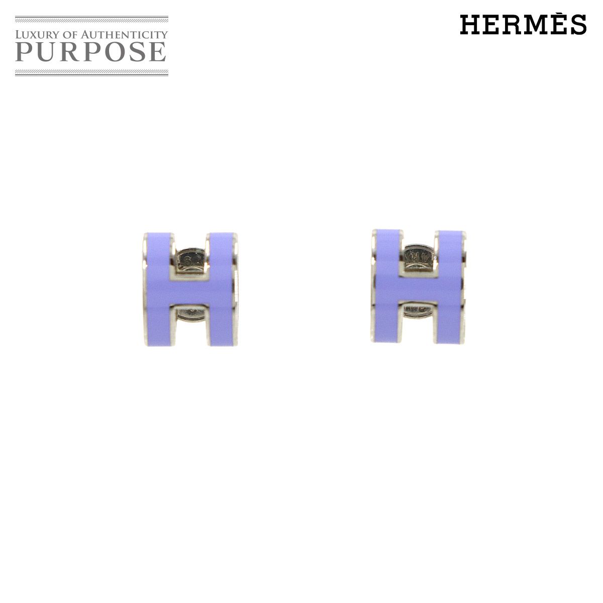 未使用 展示品 エルメス HERMES ミニ ポップ アッシュ ピアス リラ 