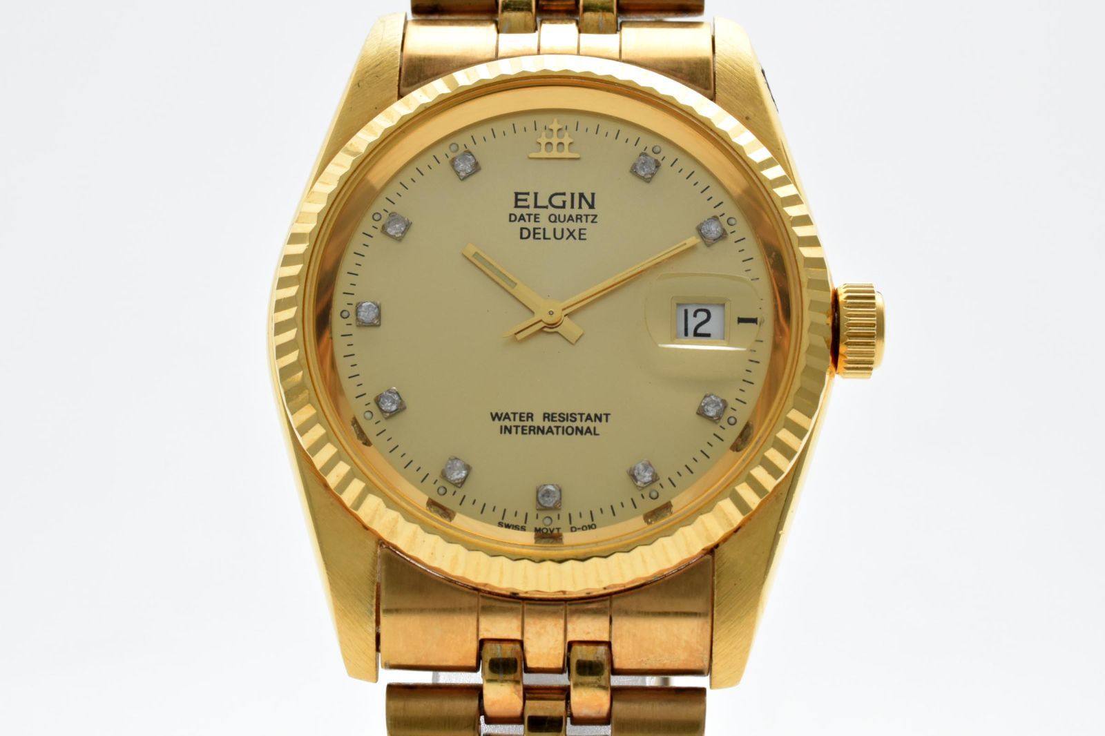 エルジン ELGIN 腕時計 FK284 デラックス DELUXE メンズ クォーツ 