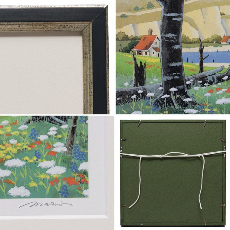 美品】石山マリオ コスモス 限定版 額装 46/100 風景画 アート 希少