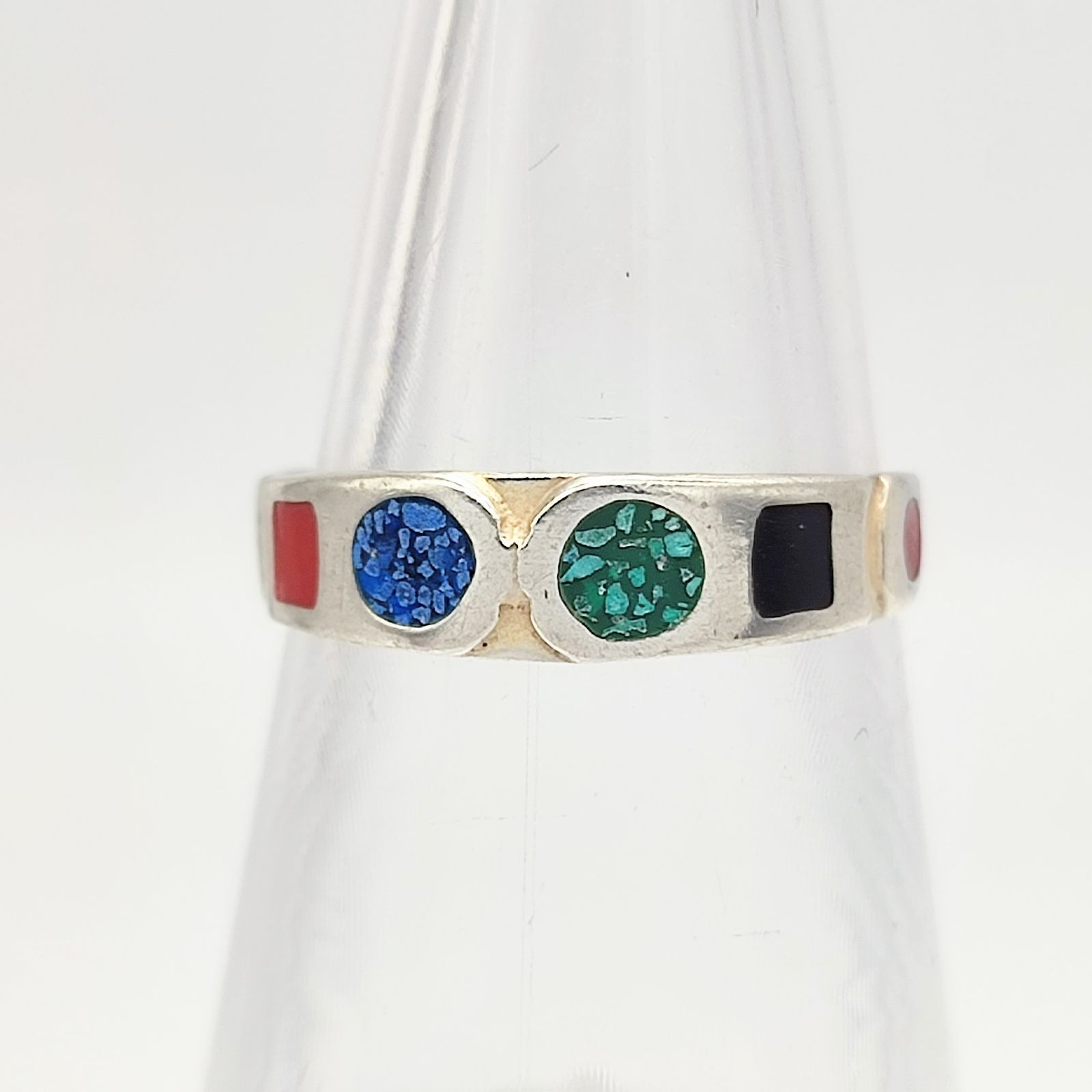 美品】メキシカンジュエリー MEXICO マルチカラーデザインリング