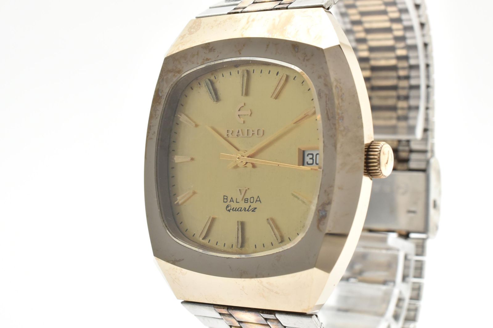 絶賛商品 腕時計 メンズ RADO BALBOA クォーツ quartz デイト ゴールド