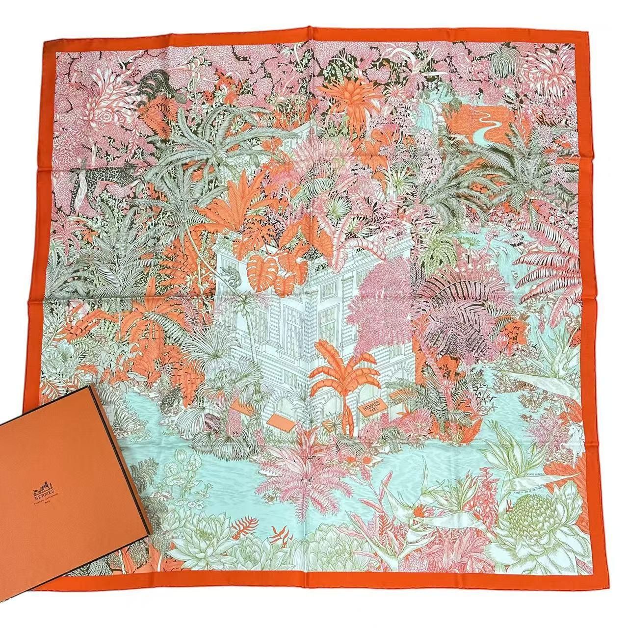 新品同様 HERMES エルメス カレ90 Faubourg Tropical フォーブル 新品同様 HERMES エルメス カレ90 Faubourg Tropical フォーブル
