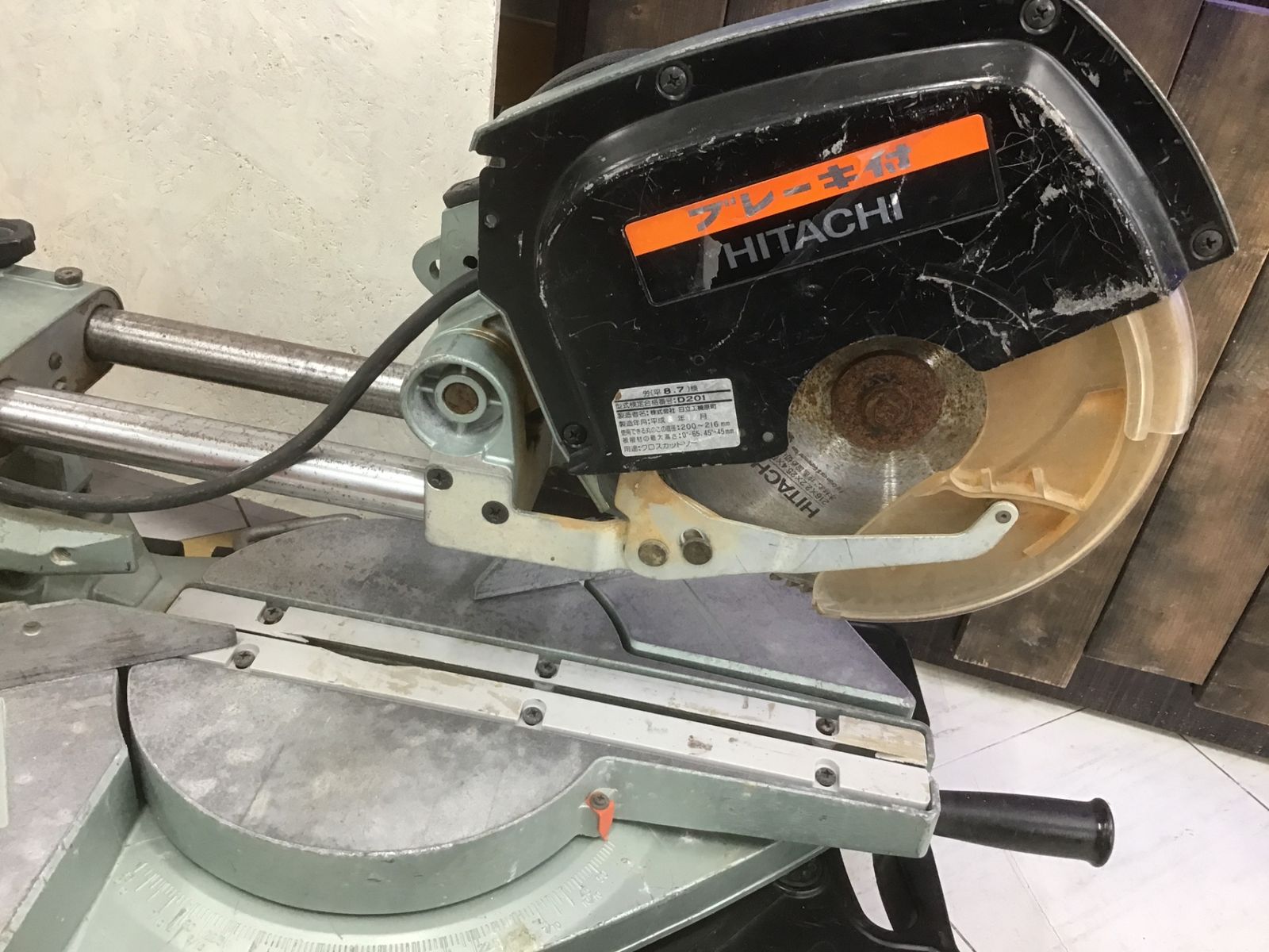 現状品】◇ハイコーキHIKOKI日立 216mm卓上スライド丸のこ C8FB2 動作 