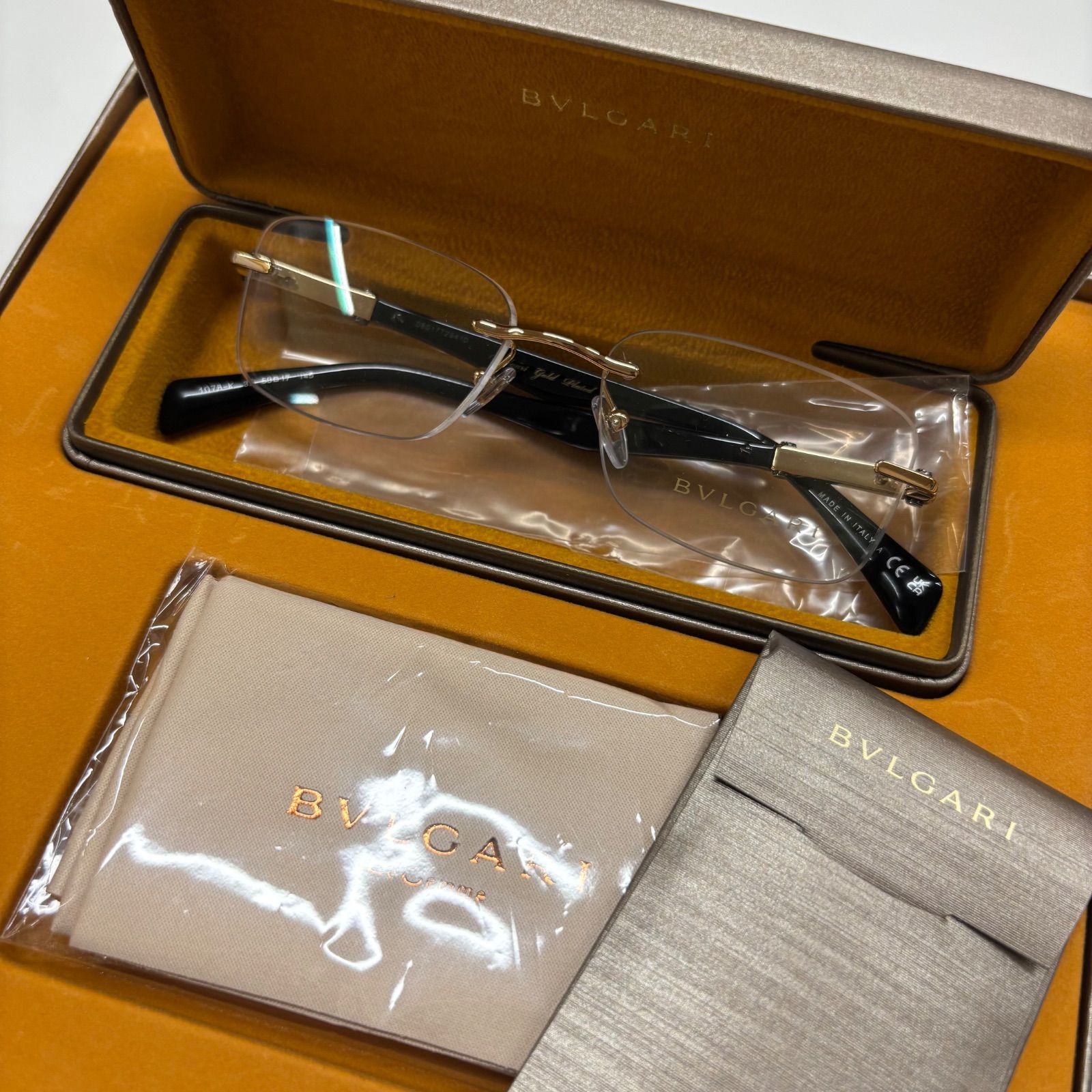 ☆ BVLGARI メガネフレーム（リムレス）箱付き 新品未使用 - メルカリ