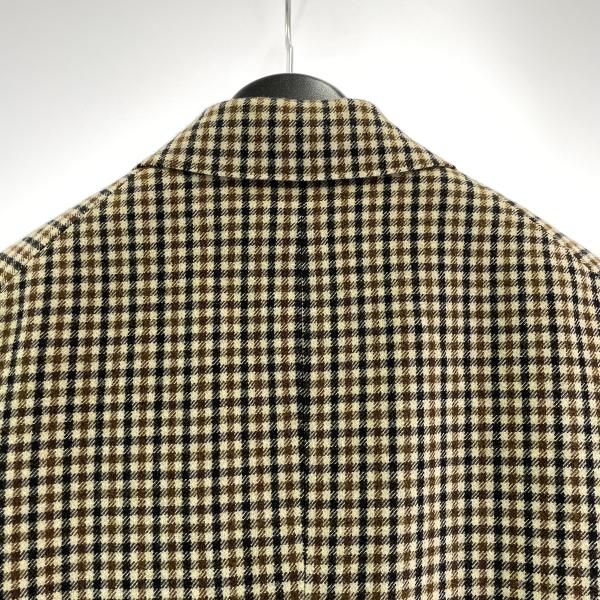 【中古】SCYE ガンクラブチェックダブルブレストジャケット サイズ36 ブラウン×ブラック サイ[17][240017759403] 中古】SCYE ガンクラブチェックダブルブレストジャケット サイズ36