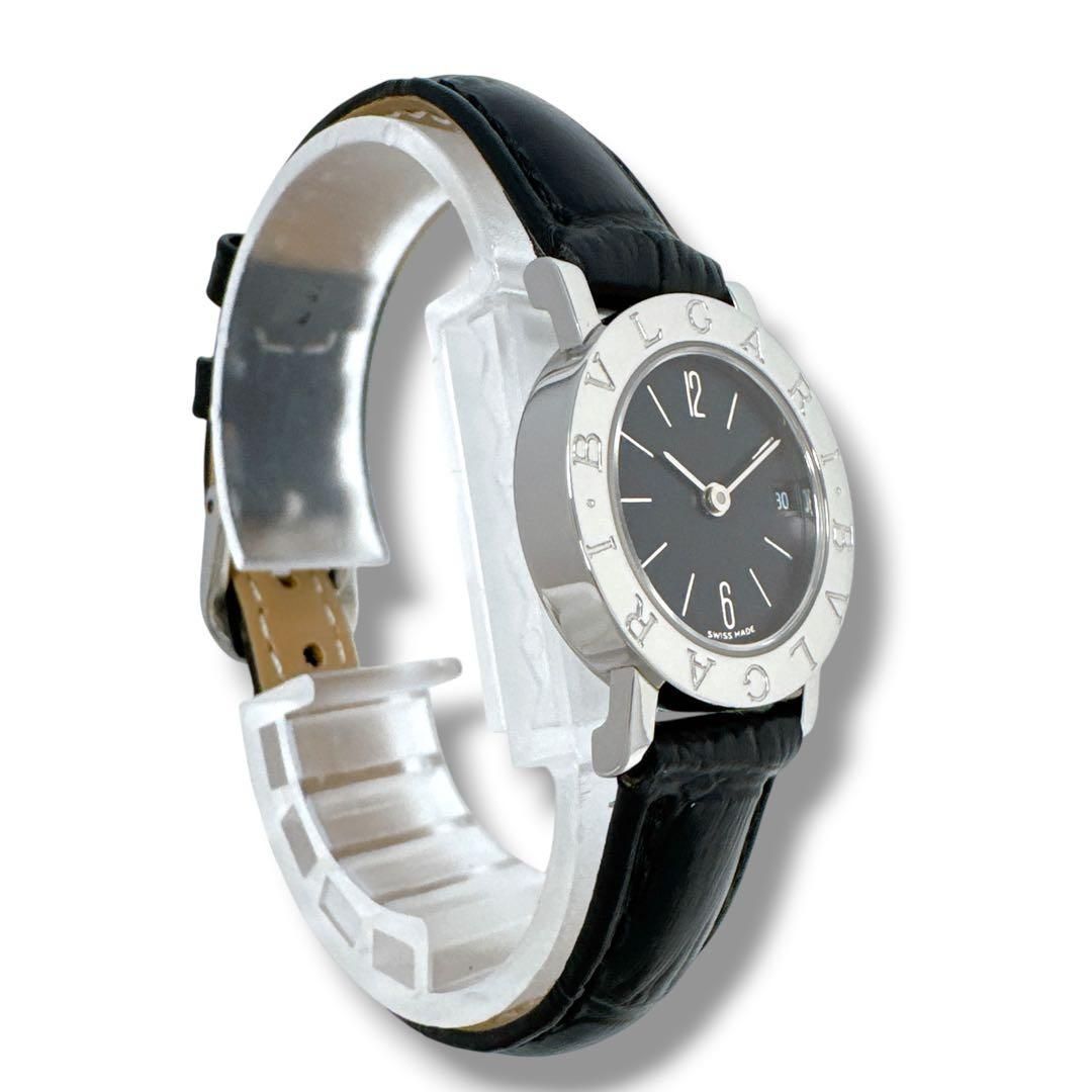 ブルガリ BVLGARI BB23SLD 革ベルト レザー 黒 ブラック クォーツ
