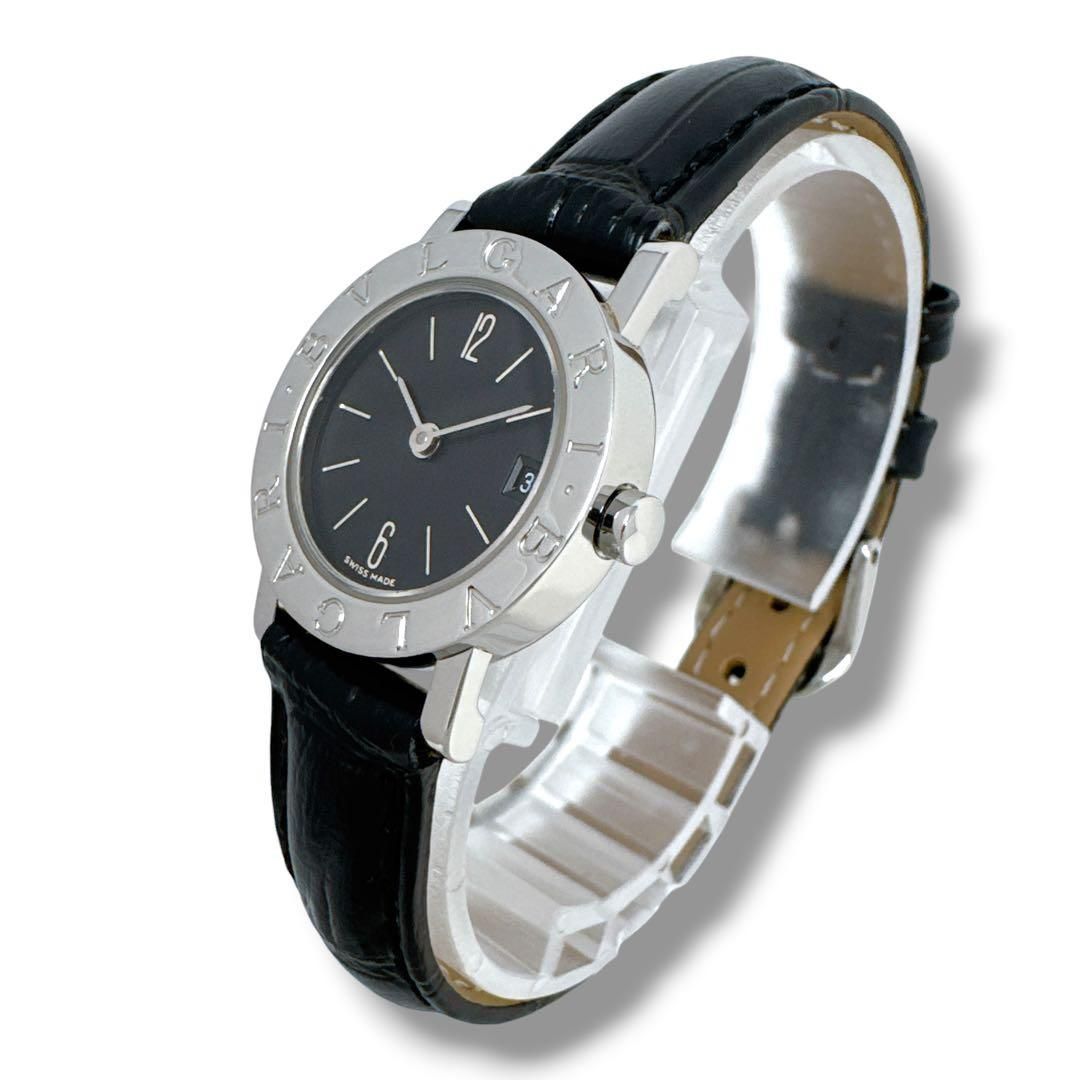 ブルガリ BVLGARI BB23SLD 革ベルト レザー 黒 ブラック クォーツ