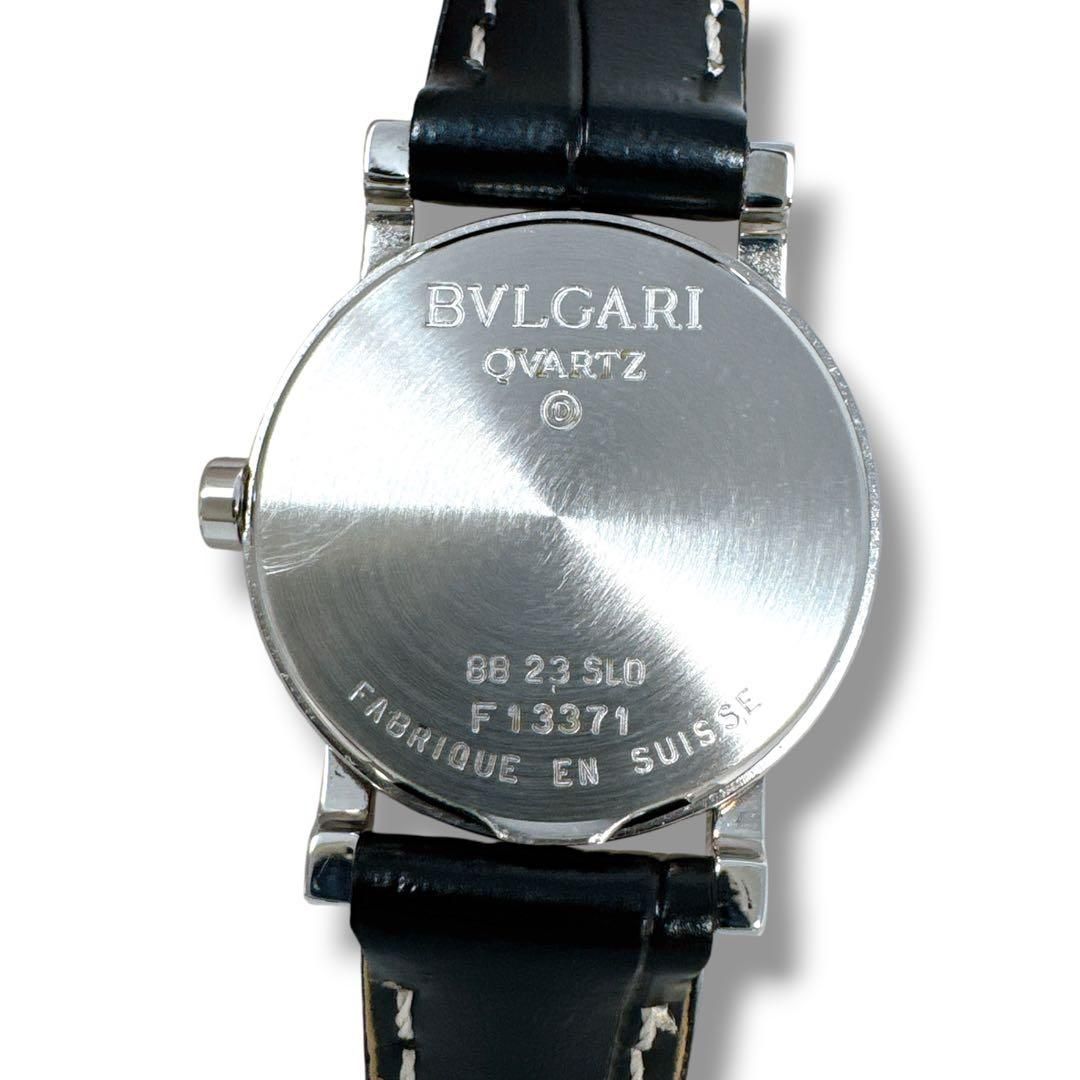 【未使用】BVLGARI ブルガリ ブルガリブルガリ BB23SLD ブルガリ BVLGARI BB23SLD 革ベルト レザー 黒 ブラック クォーツ