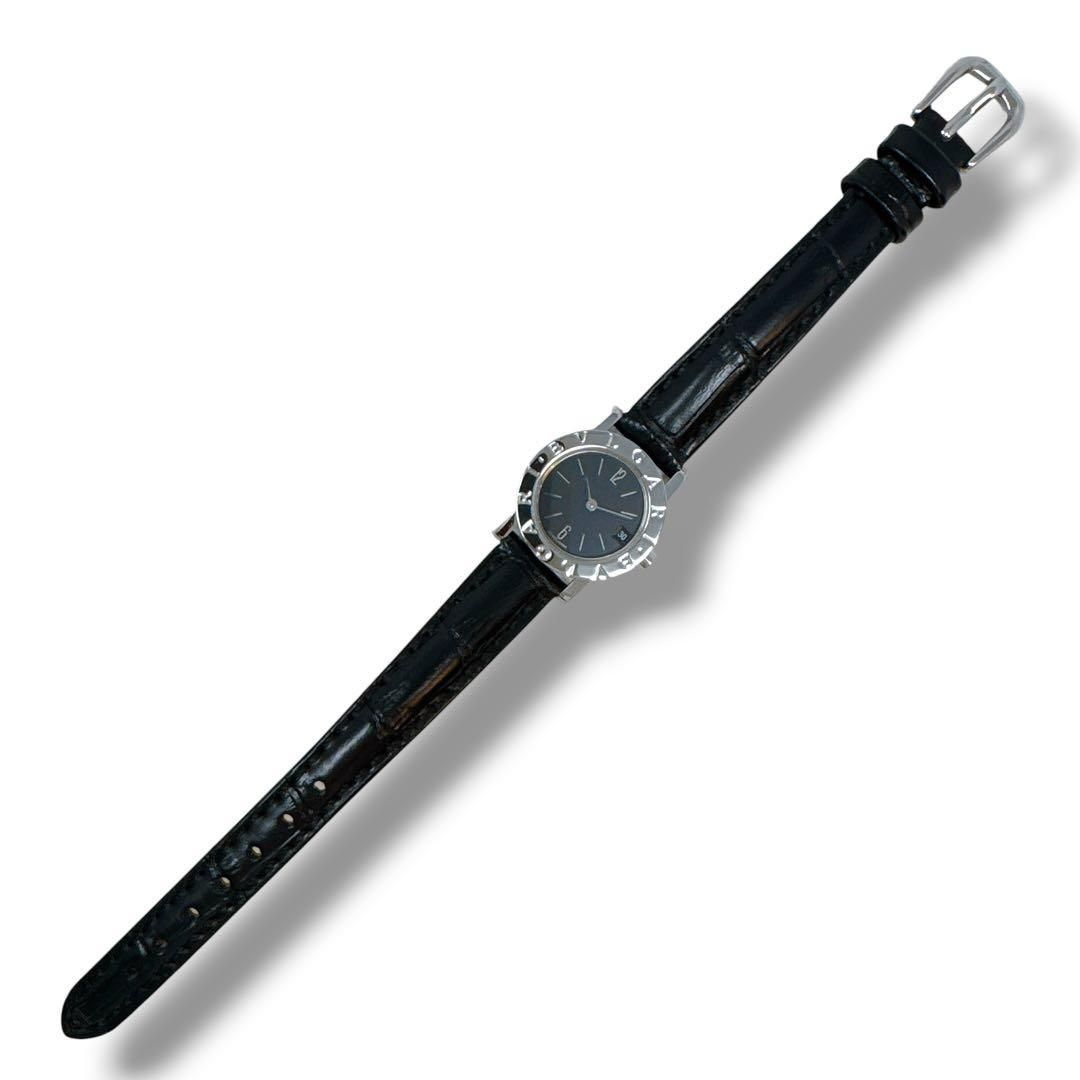 ブルガリ BVLGARI BB23SLD 革ベルト レザー 黒 ブラック クォーツ