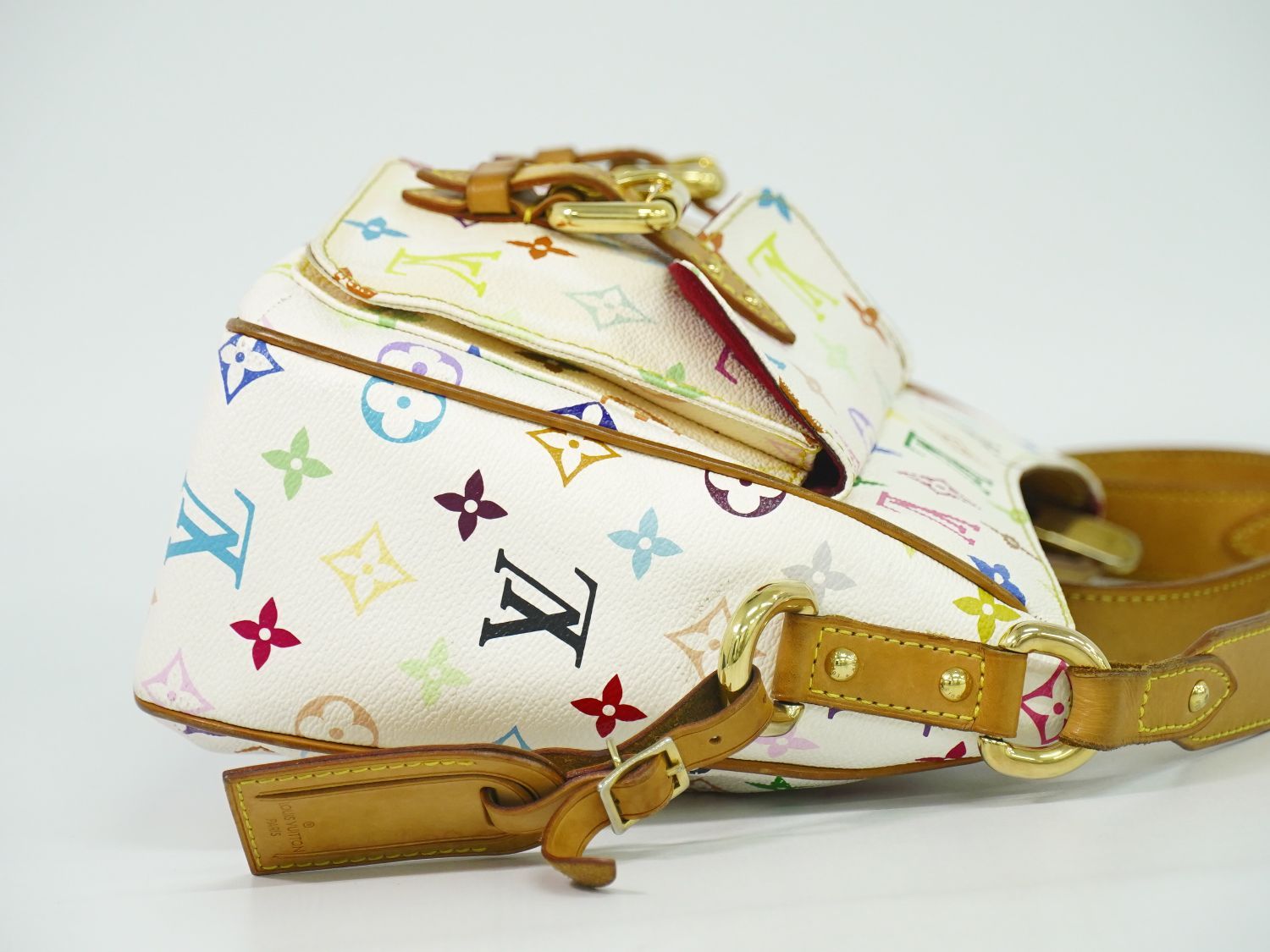 本物 ルイヴィトン LOUIS VUITTON LV ロッジ GM モノグラム マルチカラー 村上隆 ショルダーバッグ ポシェット ブロン M40051 ビトン バッグ 中古・ 本物 ルイヴィトン LOUIS VUITTON LV ロッジ GM モノグラム マルチ
