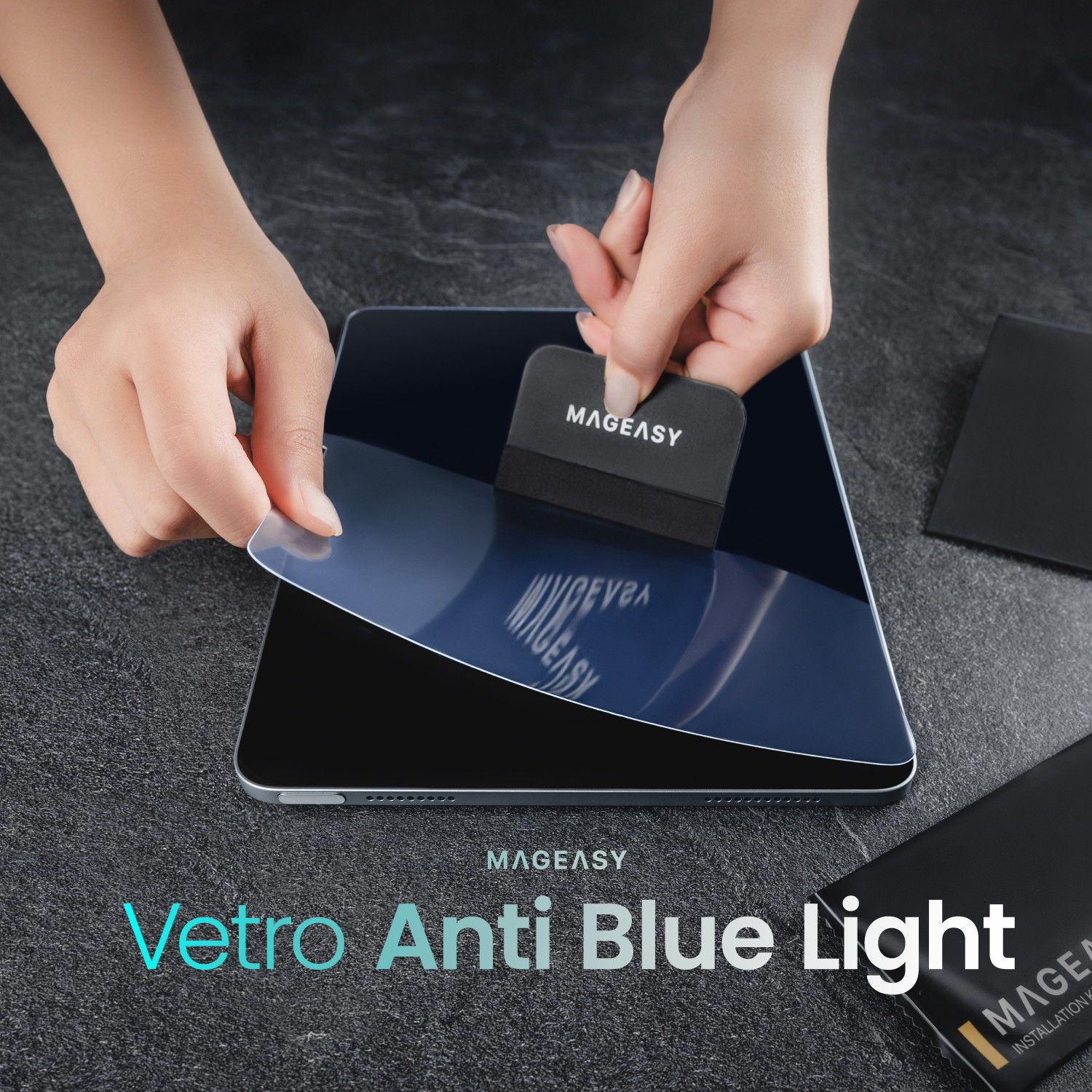 iPad Air 13インチ フィルム ブルーライト カット 9H ガラス 保護フィルム iPadAir 13 アイパッド エアー 13 M4 M3 M2 対応 MagEasy Vetro Anti Blue Light